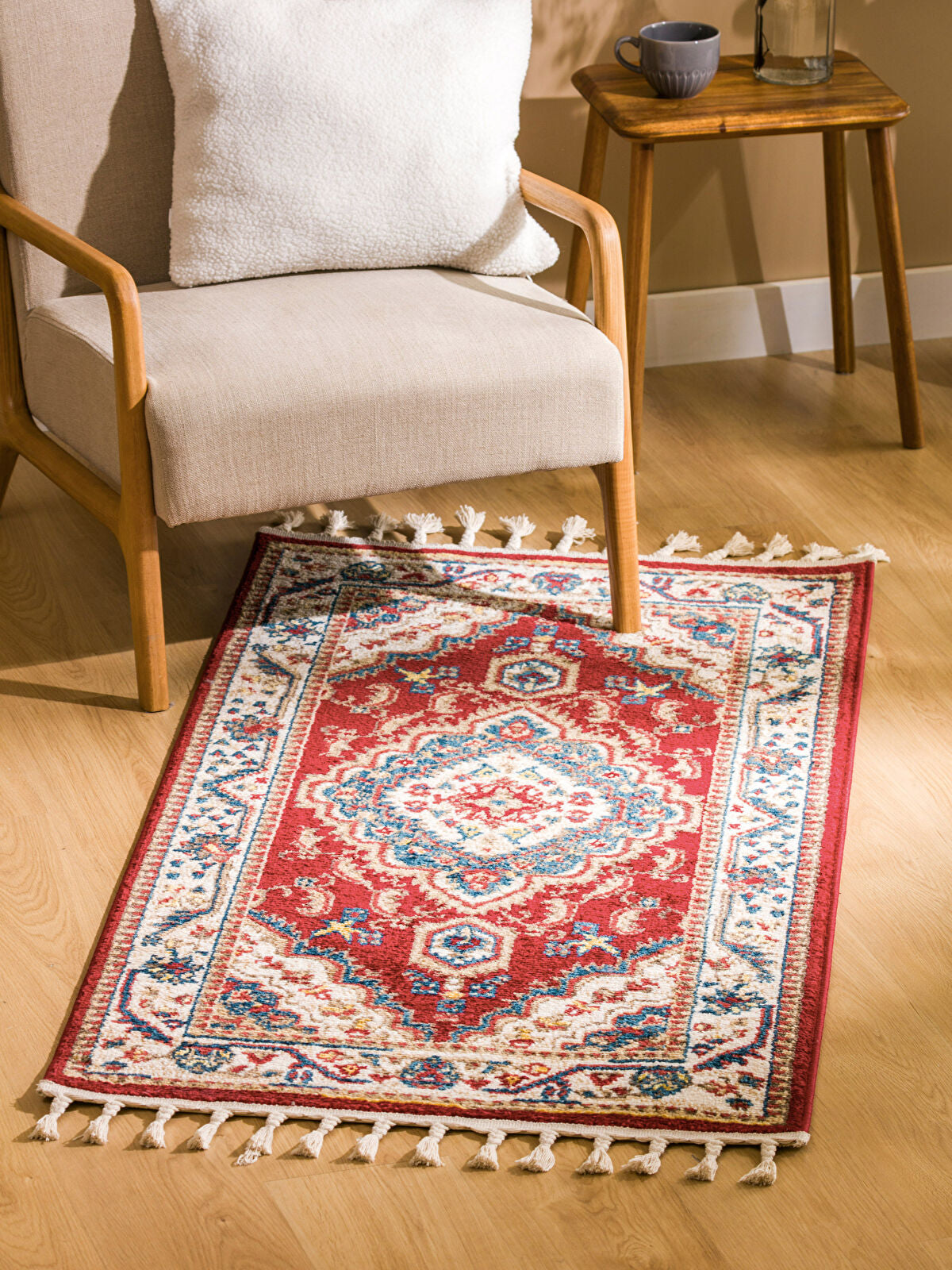 Patterned Rug with Fringe 80x150 cm