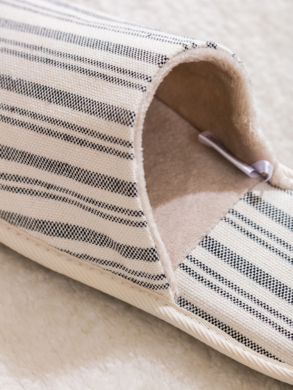 Closed Toe Men's Striped Home Slipper