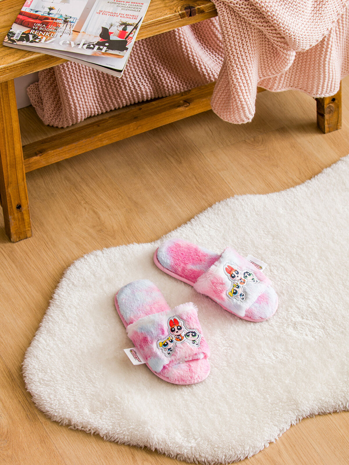 Powerpuff Girls Embroidered Women's Home Slipper