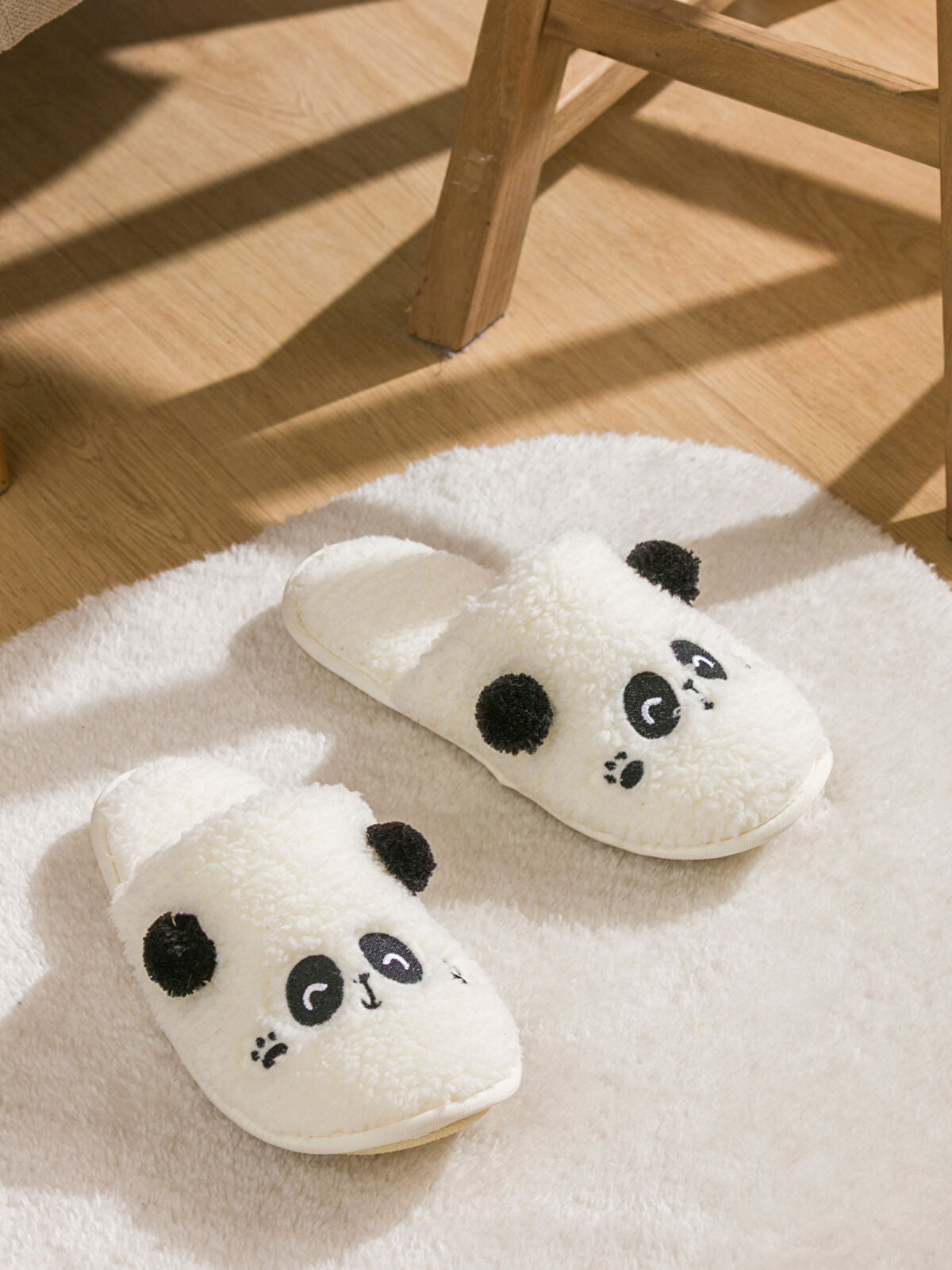 Panda Figure Fleece Women's House Slipper