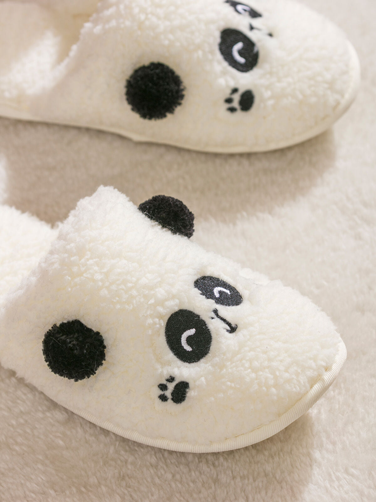 Panda Figure Fleece Women's House Slipper