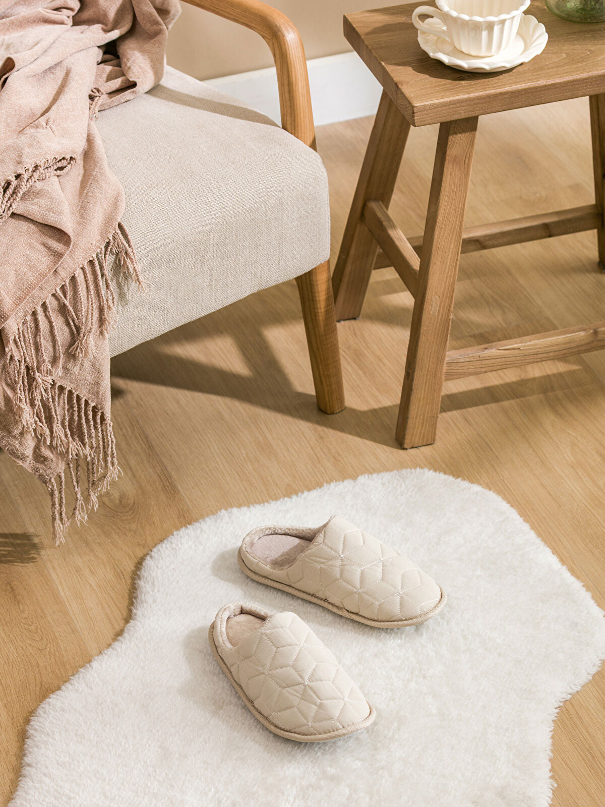 Flocked Women's Home Slippers