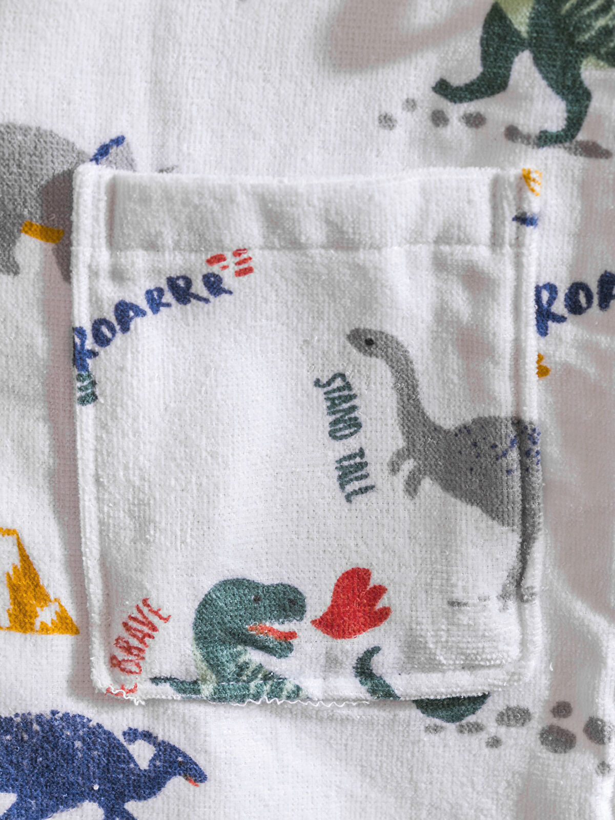 Dinosaur Embroidered Girls Child Robe