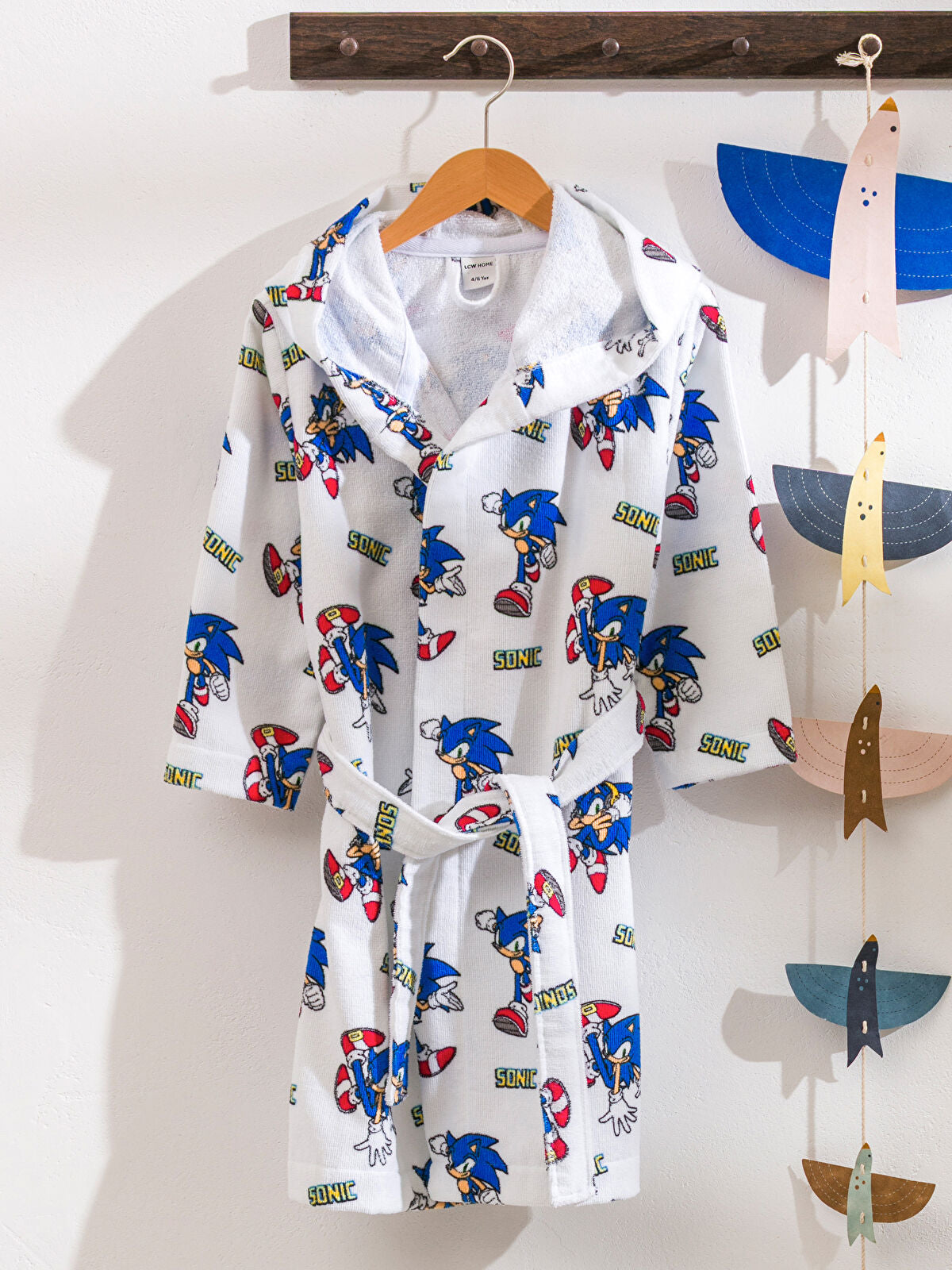 Sonic Print Girls' Child Bathrobe