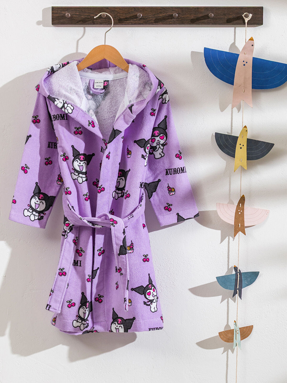 Kuromi Print Girls Kids Coat