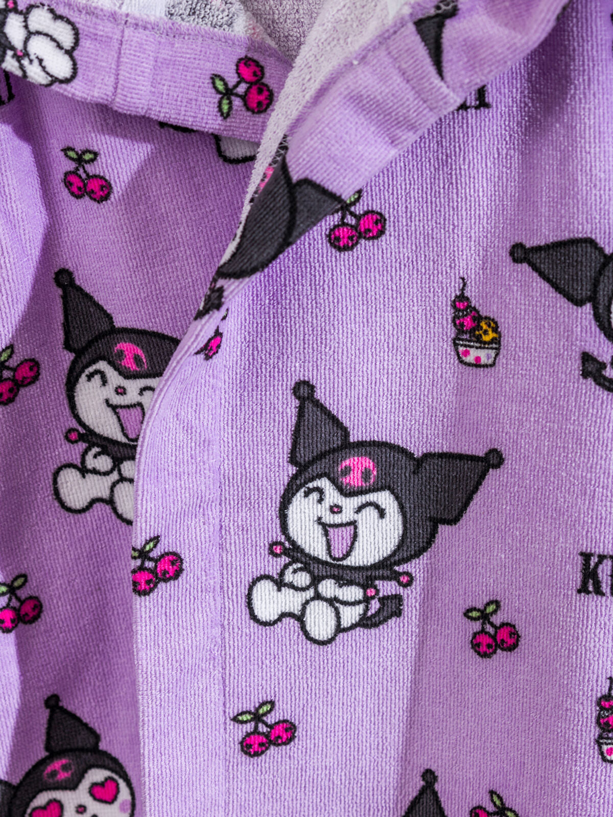 Kuromi Print Girls Kids Coat