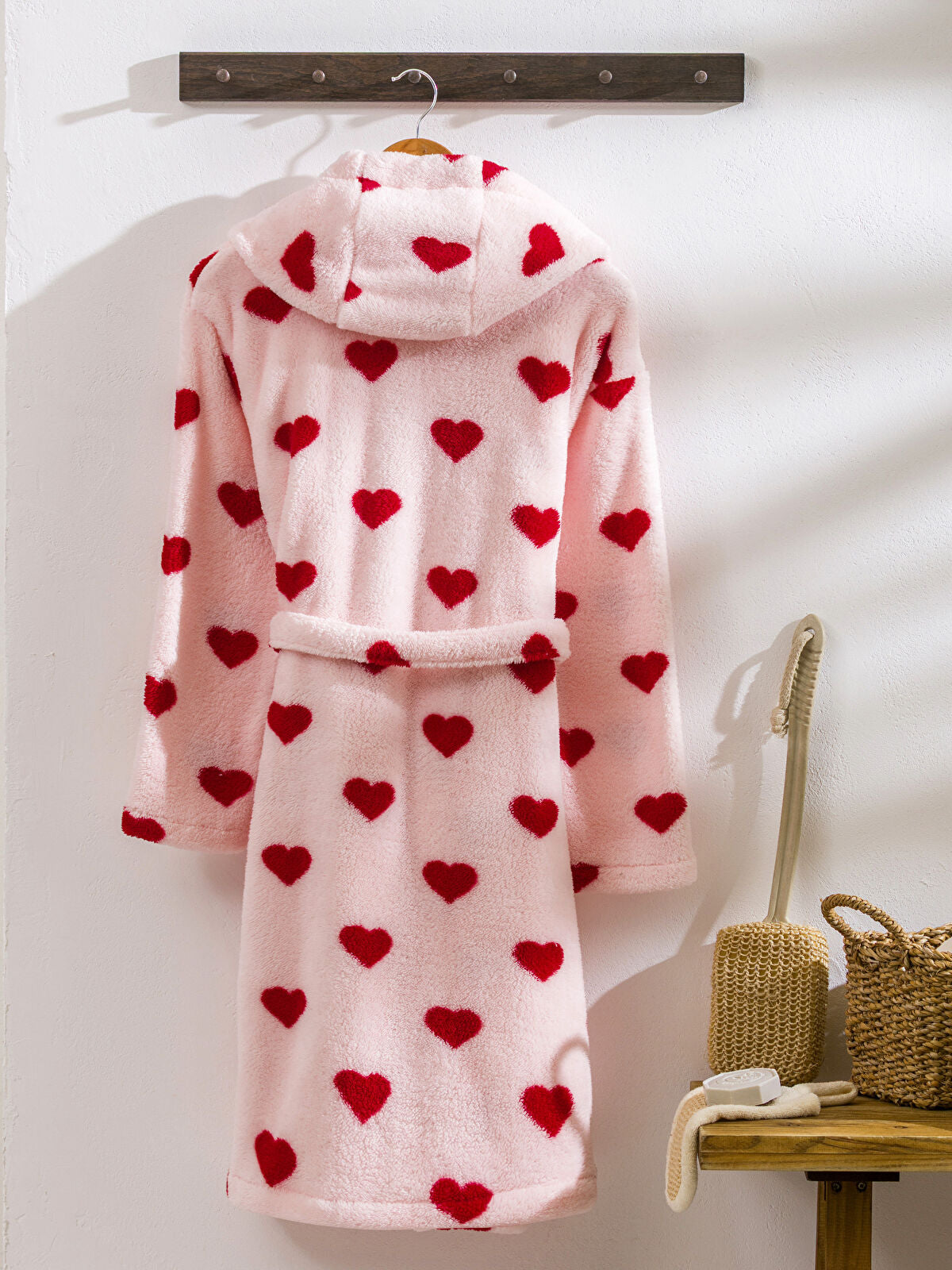 Heart Embroidered Woman's Robe