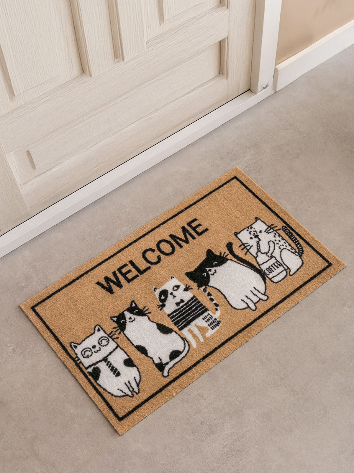 Printed Cat Door Mat 45x75 cm