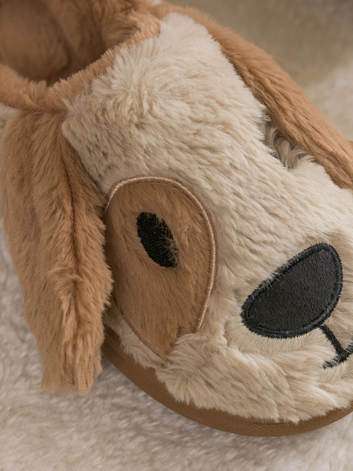 Dog Figurine Fleece Women's Home Slipper