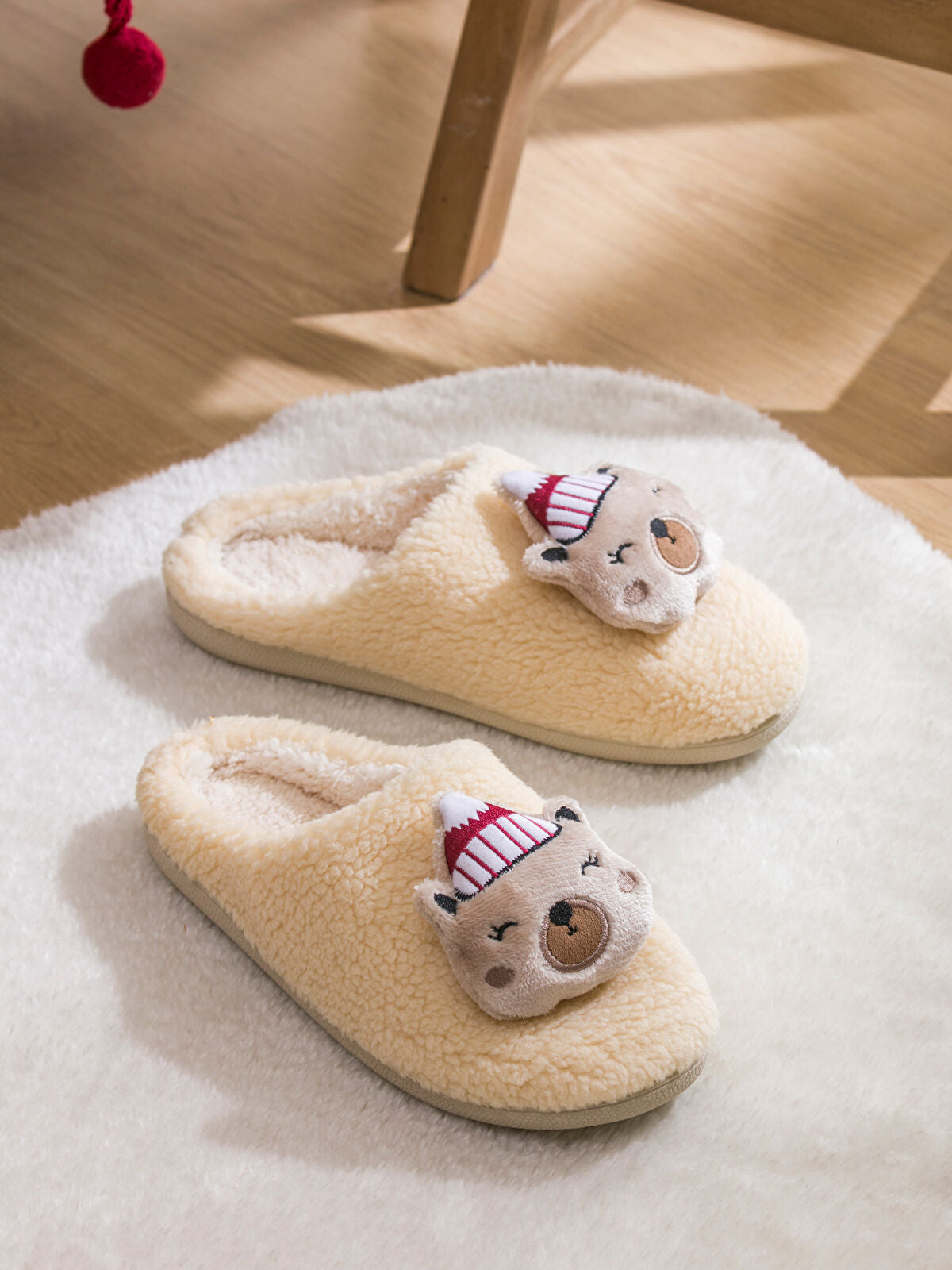 Bunny Figure Fur Women's House Slipper