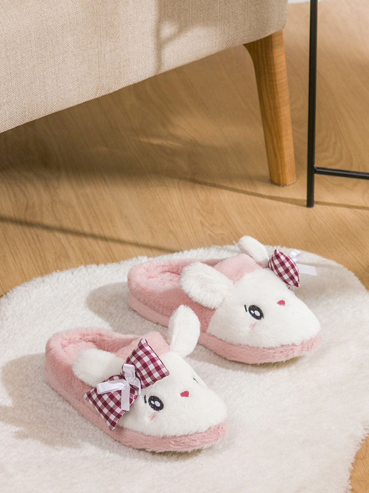 Hare Figure Fleece Woman's Home Slipper