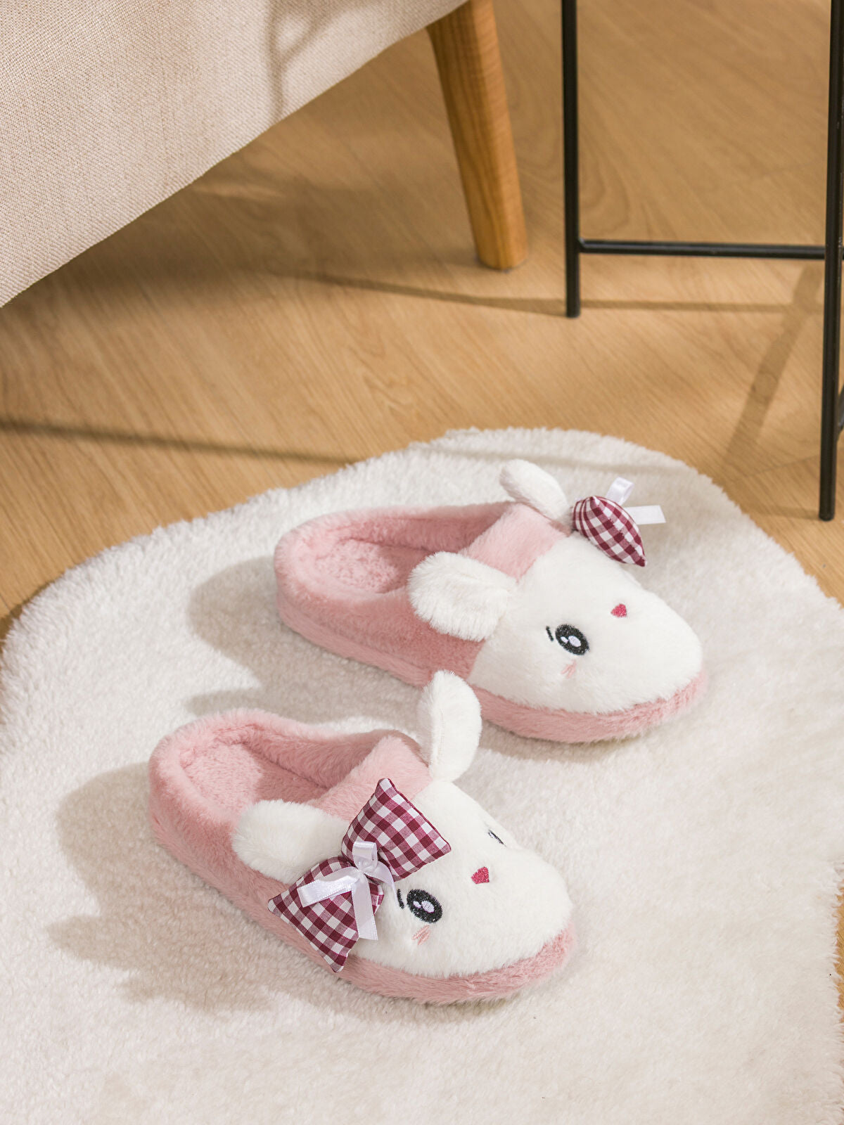 Hare Figure Fleece Woman's Home Slipper
