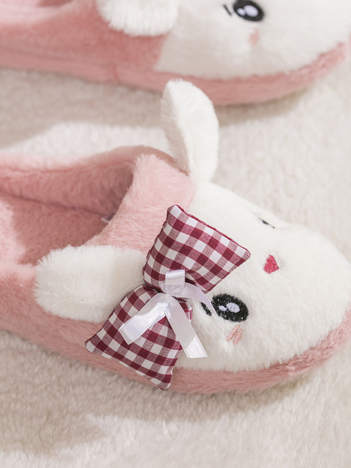 Hare Figure Fleece Woman's Home Slipper