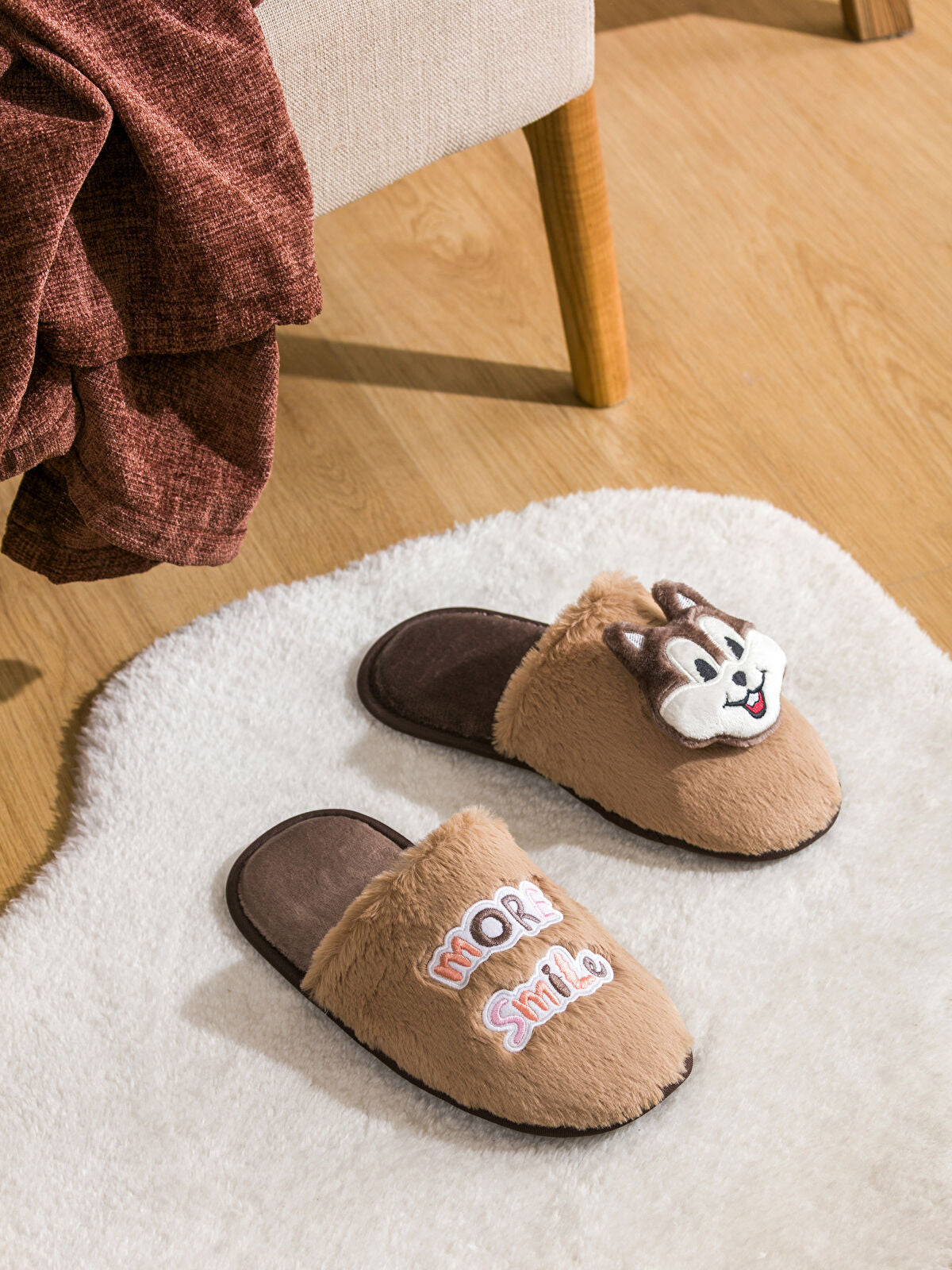 Velcro Women's House Slippers with Embellishment