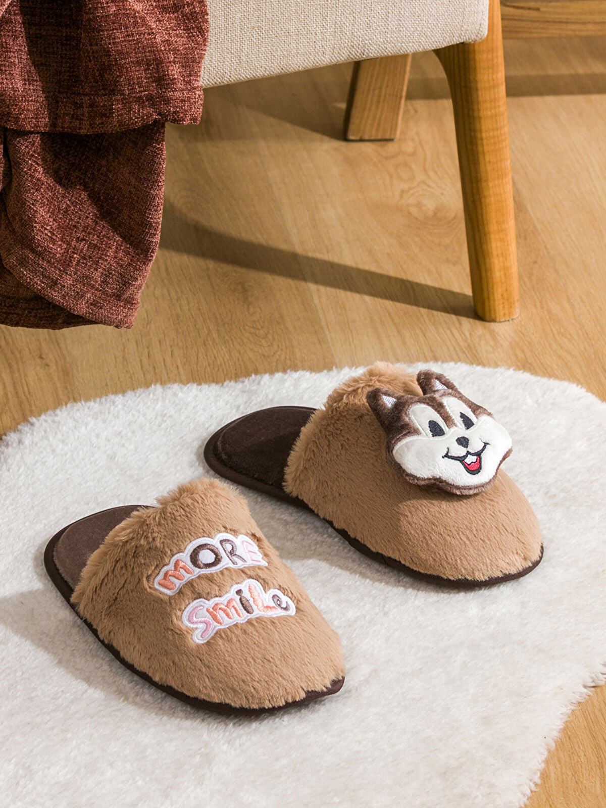 Velcro Women's House Slippers with Embellishment