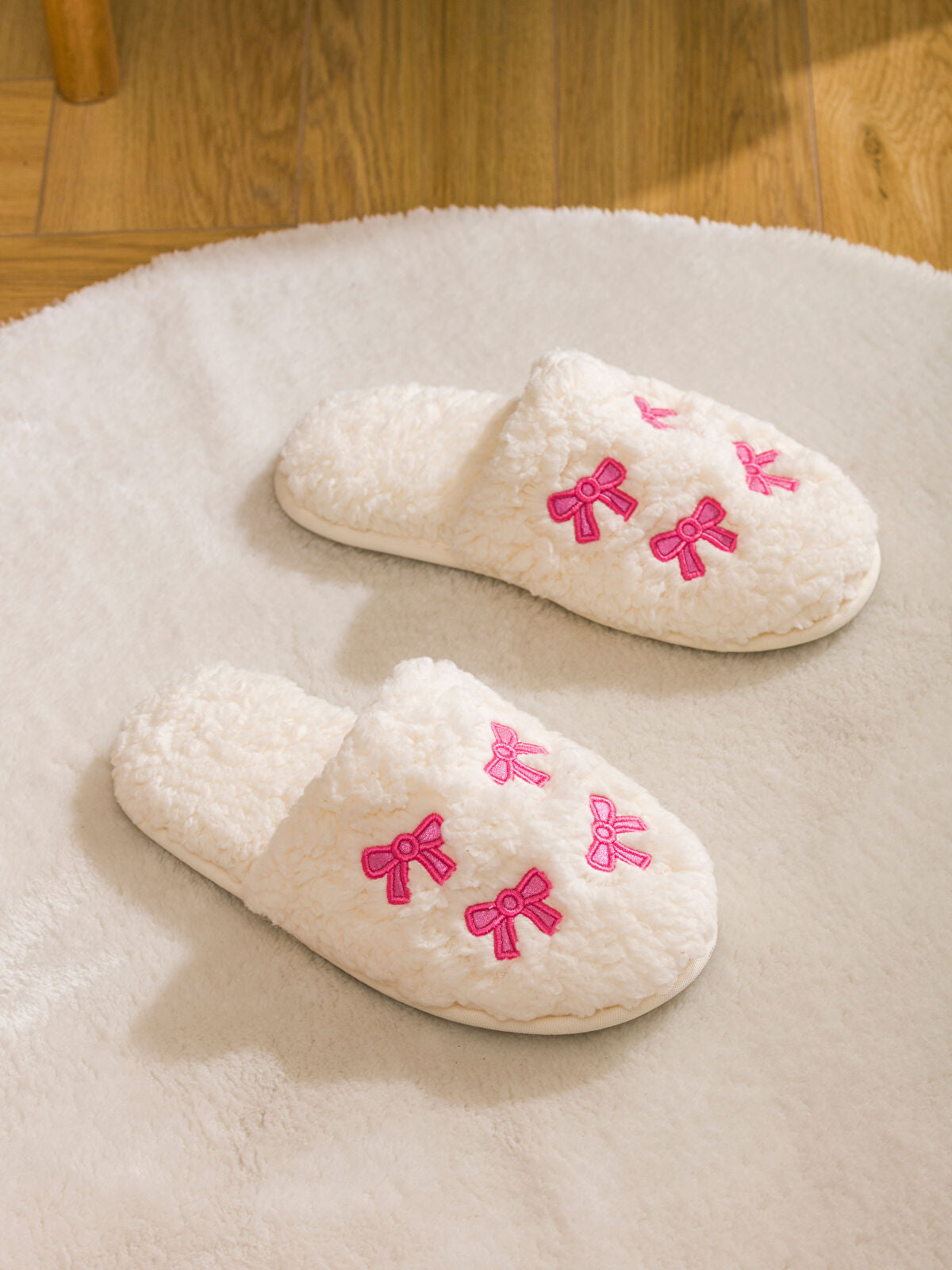 Velcro Women's House Slippers with Embellishment