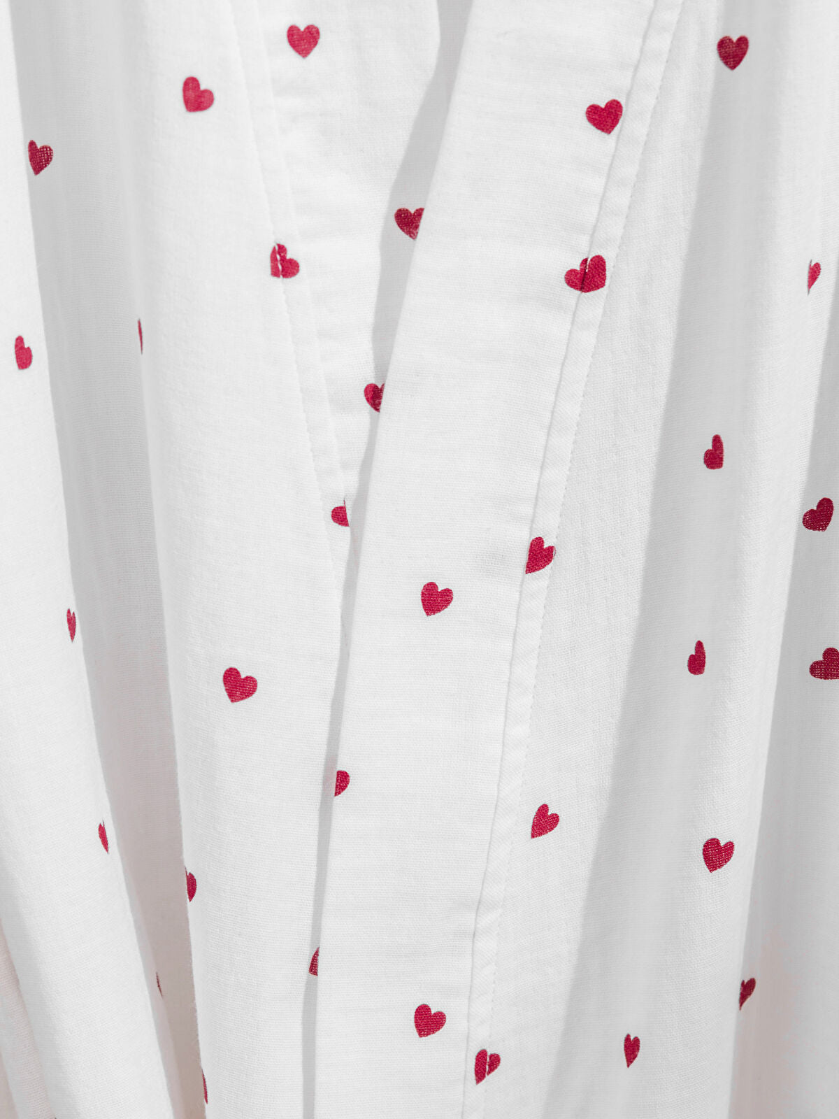 Heart Print Flannel Women's Robe