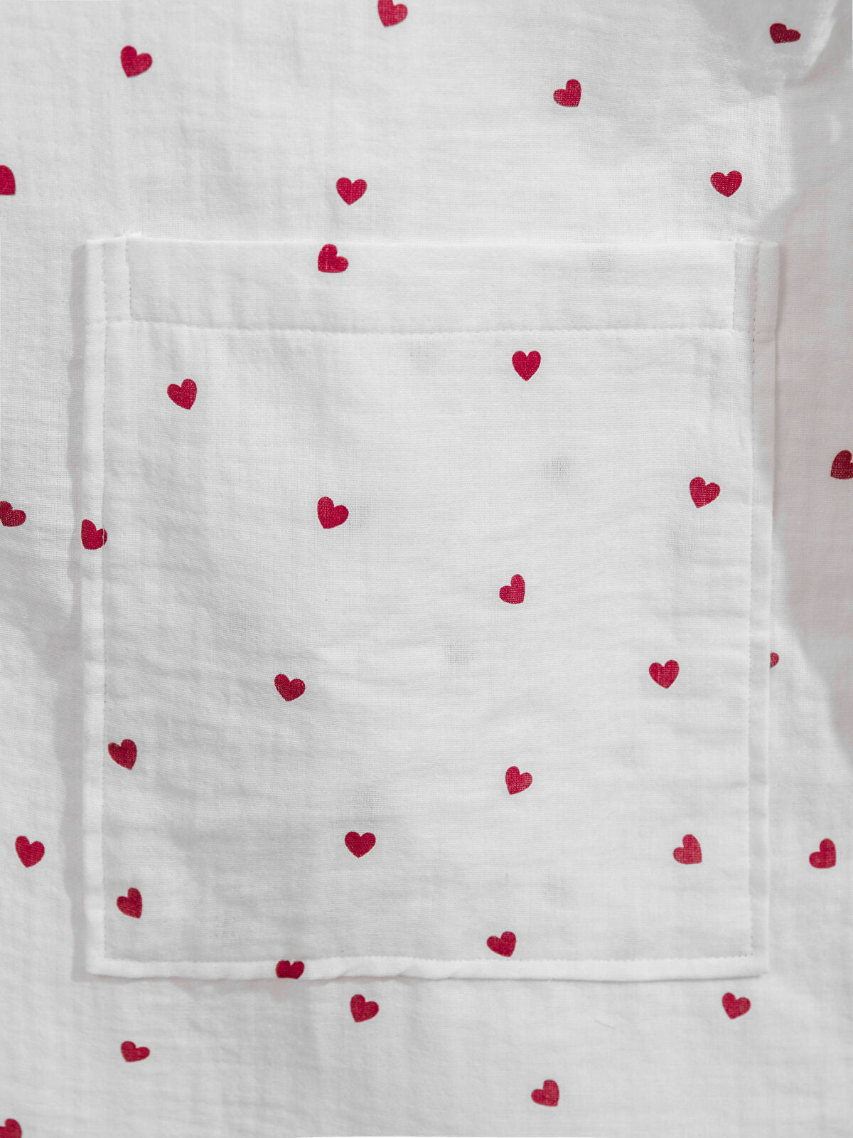 Heart Print Flannel Women's Robe
