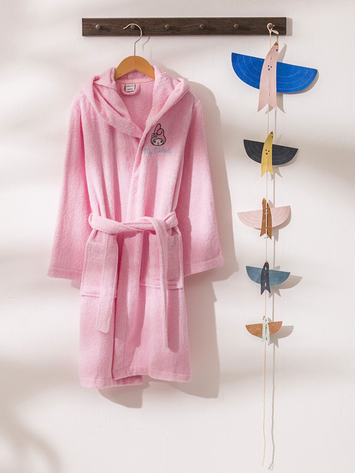My Melody Embroidered Cotton Girls' Robe