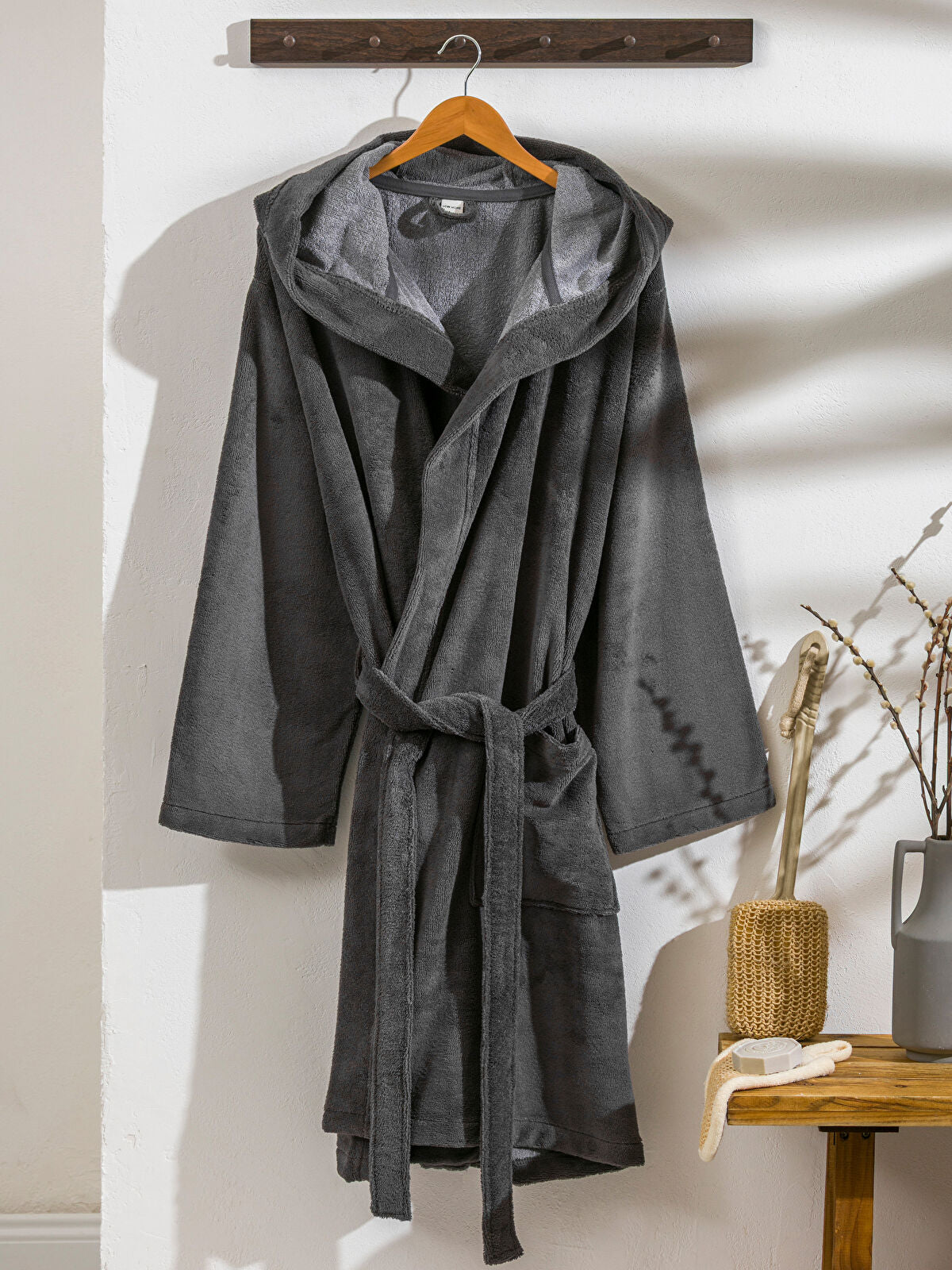 Basic Hooded Cotton Coat