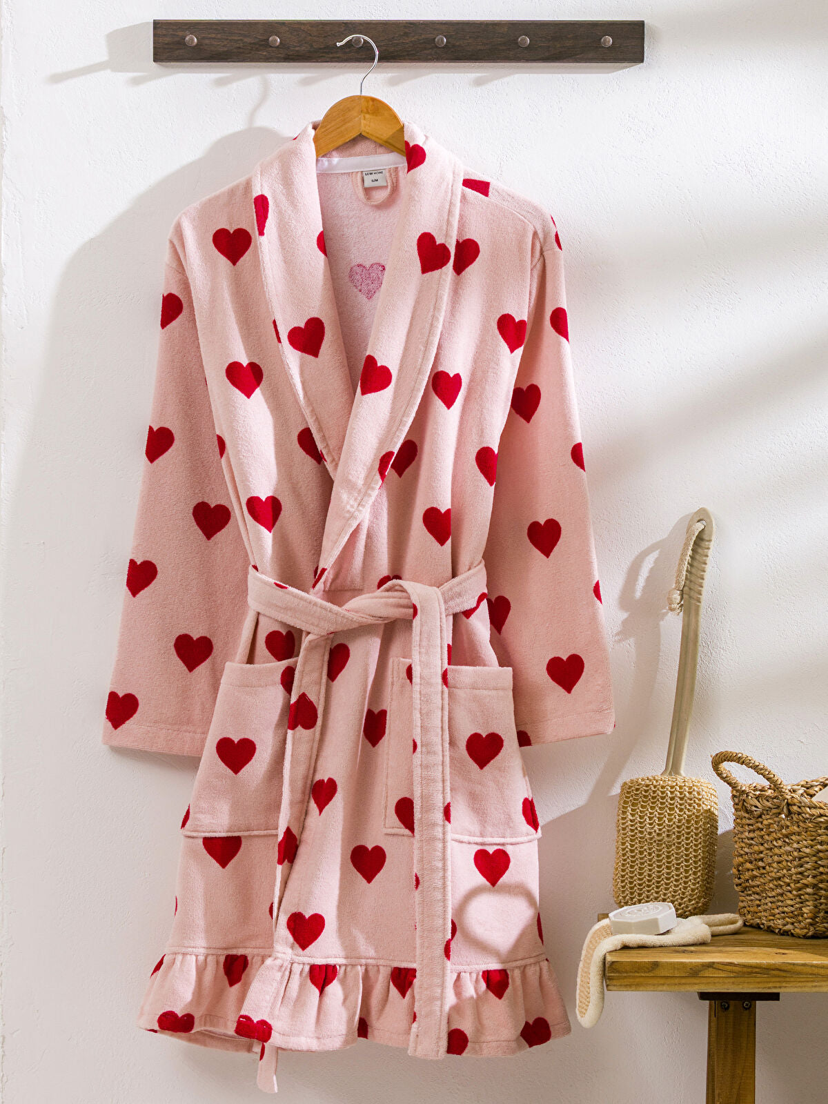Heart Embroidered Woman's Robe