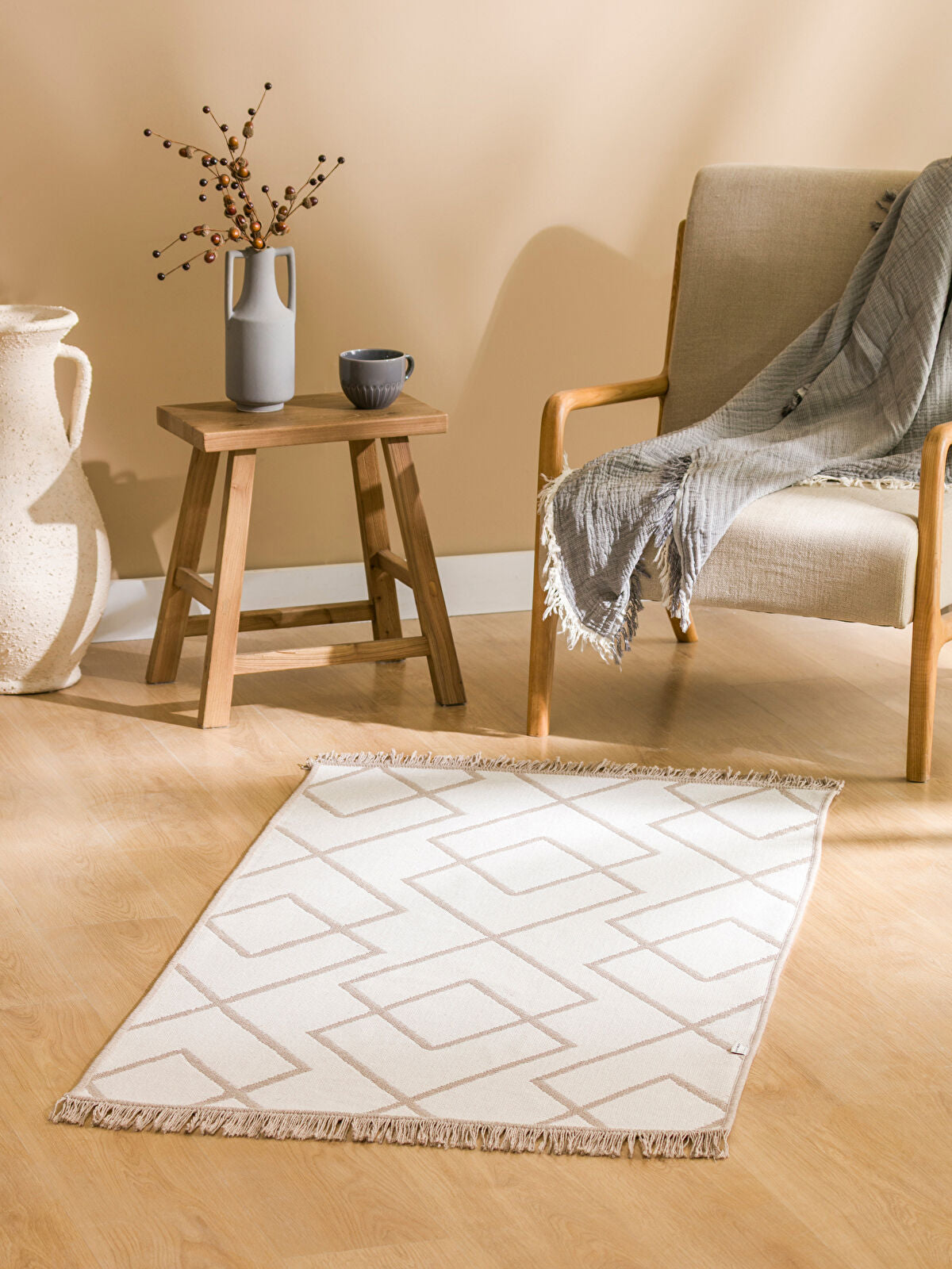 Patterned Double-Sided Pile Rug 80x150 cm