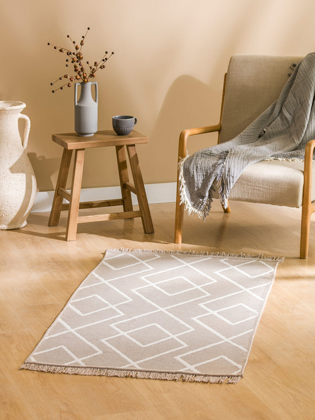 Patterned Double-Sided Pile Rug 80x150 cm