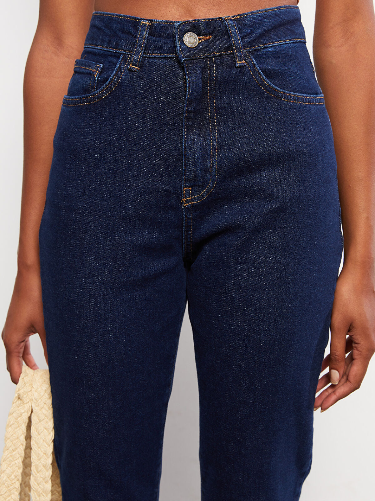 Slim Fit Straight Pocket Detailed Women's Jeans Pants