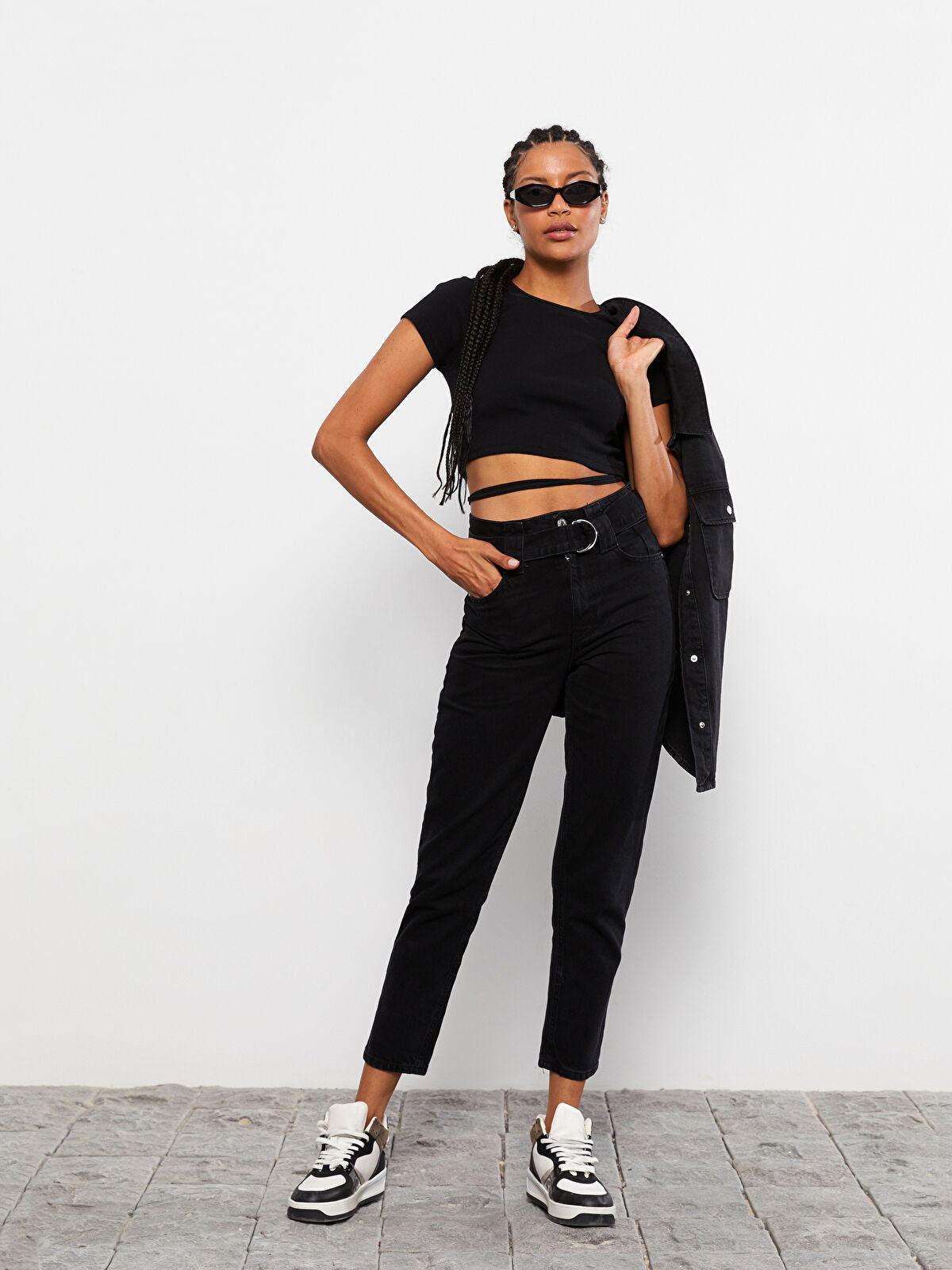 High Waist Mom Fit Straight Pocket Women Rodeo Jean Pants