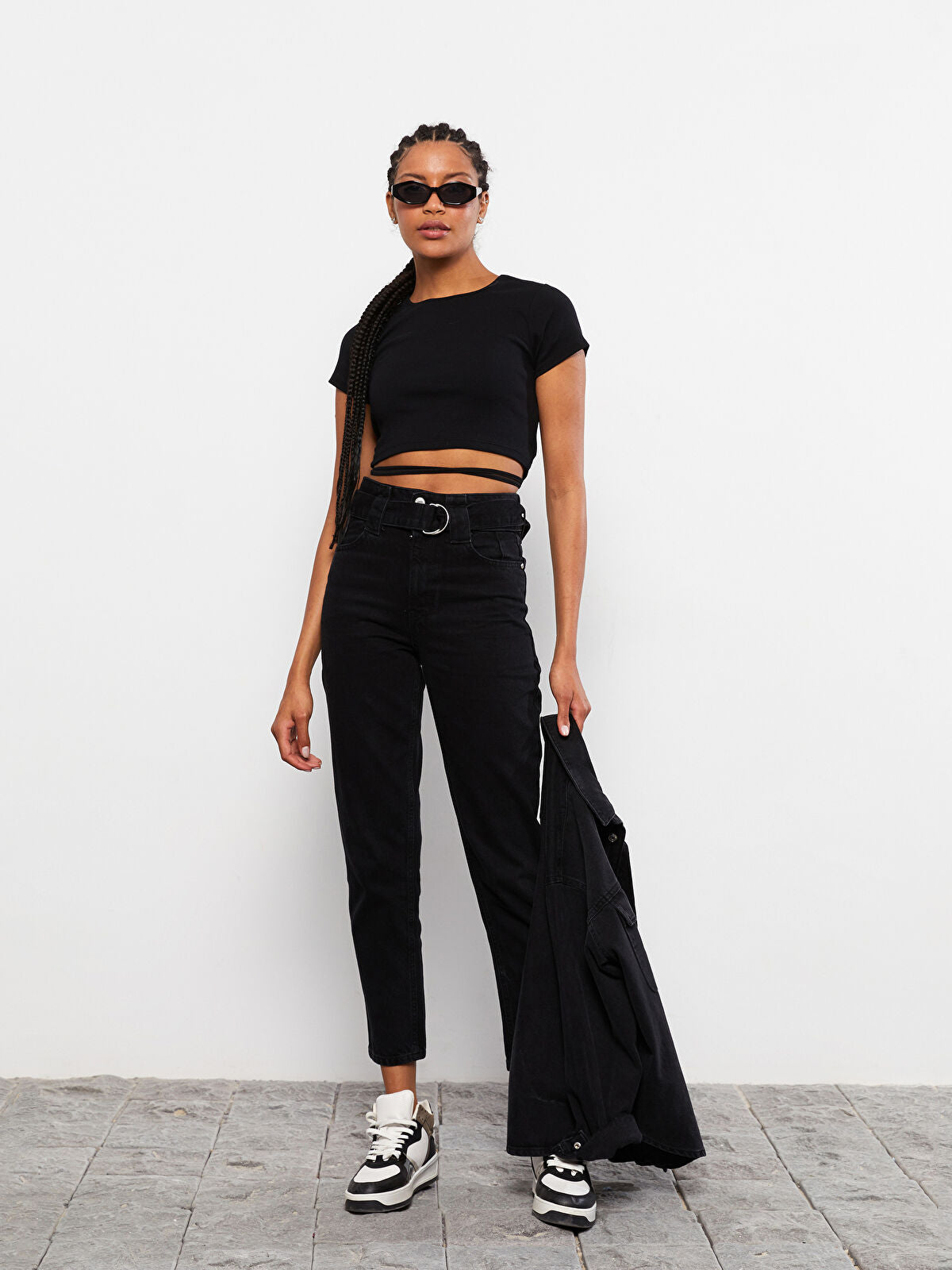 High Waist Mom Fit Straight Pocket Women Rodeo Jean Pants