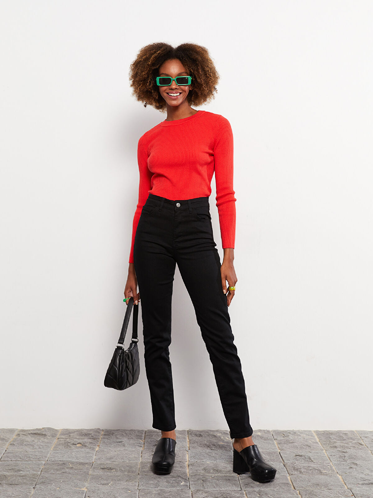 High Waist Slim Fit Straight Rodeo Jean Women's Jeans Pants