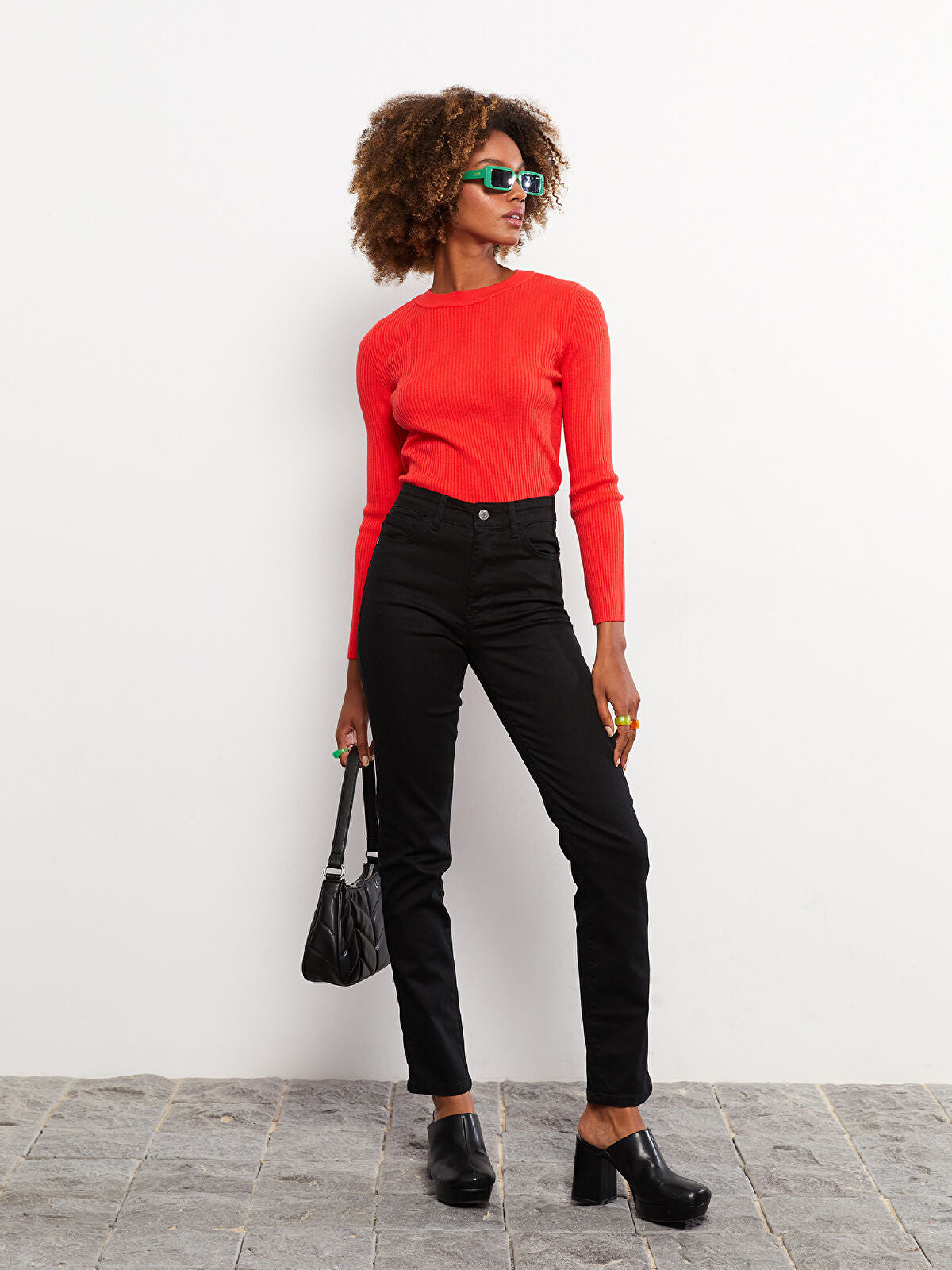 High Waist Slim Fit Straight Rodeo Jean Women's Jeans Pants