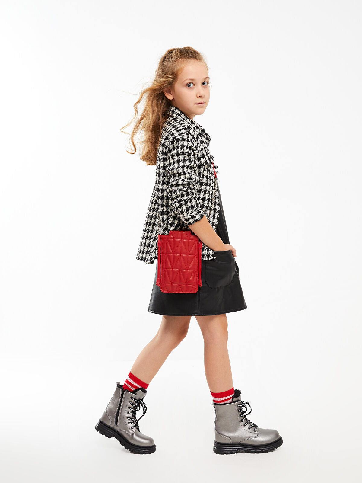 Shiny Leather-Look Girl Child Boot