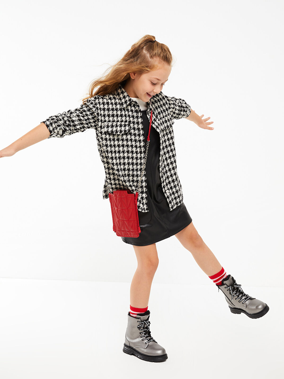 Shiny Leather-Look Girl Child Boot