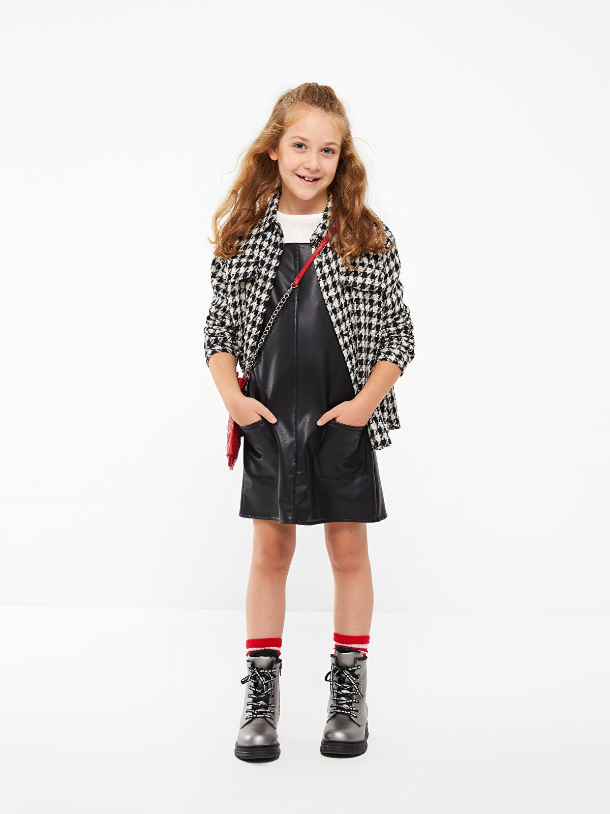 Shiny Leather-Look Girl Child Boot