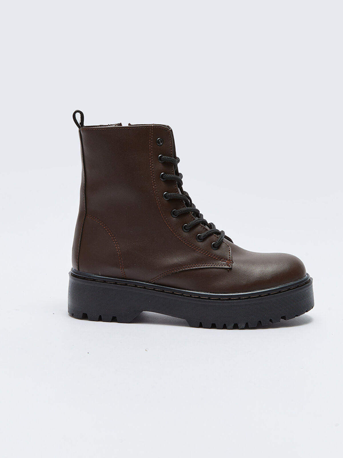 Leather-Look Ankle Women's Winter Boot