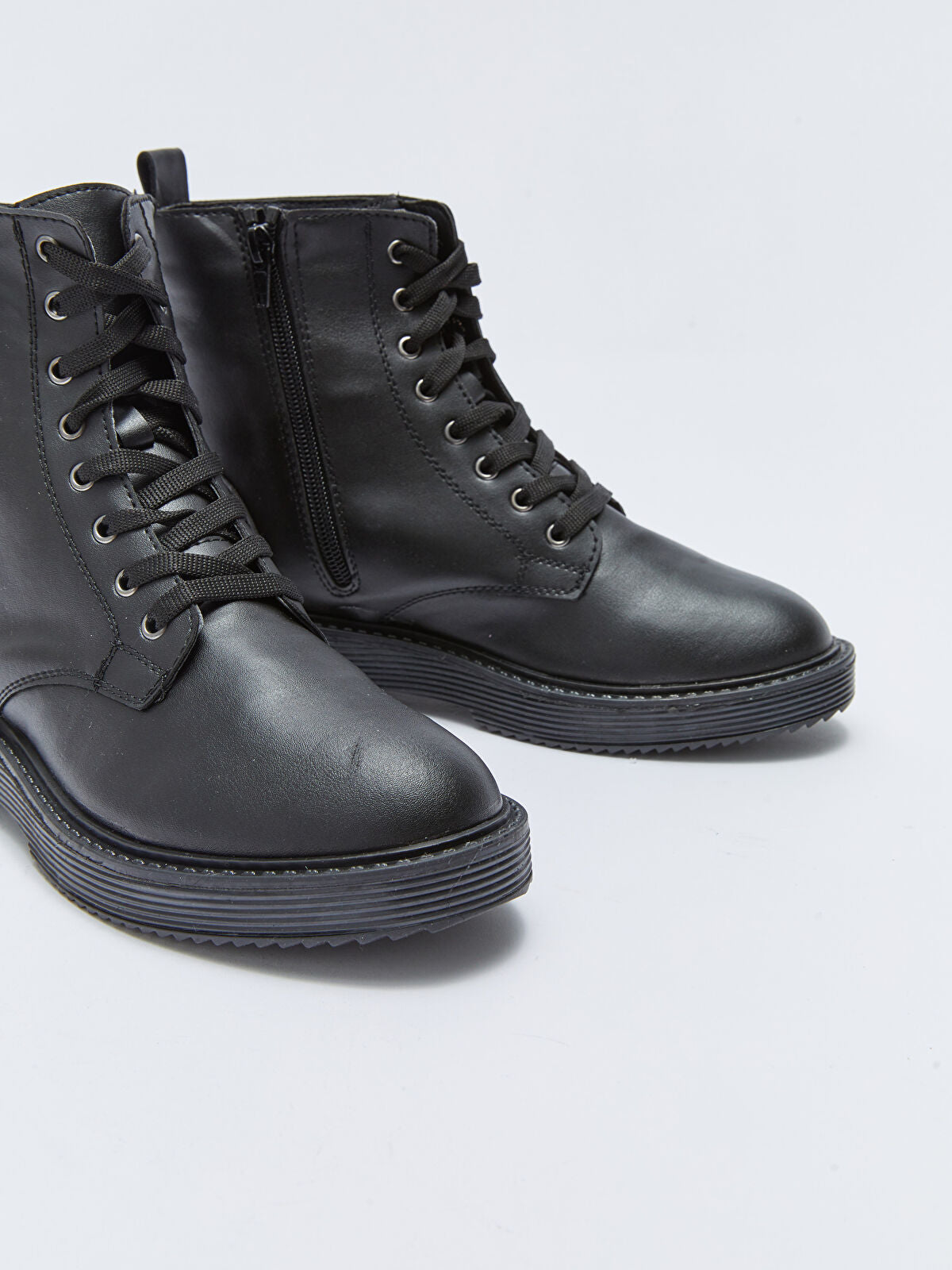 Leather-Look Heeled Women's Shoe
