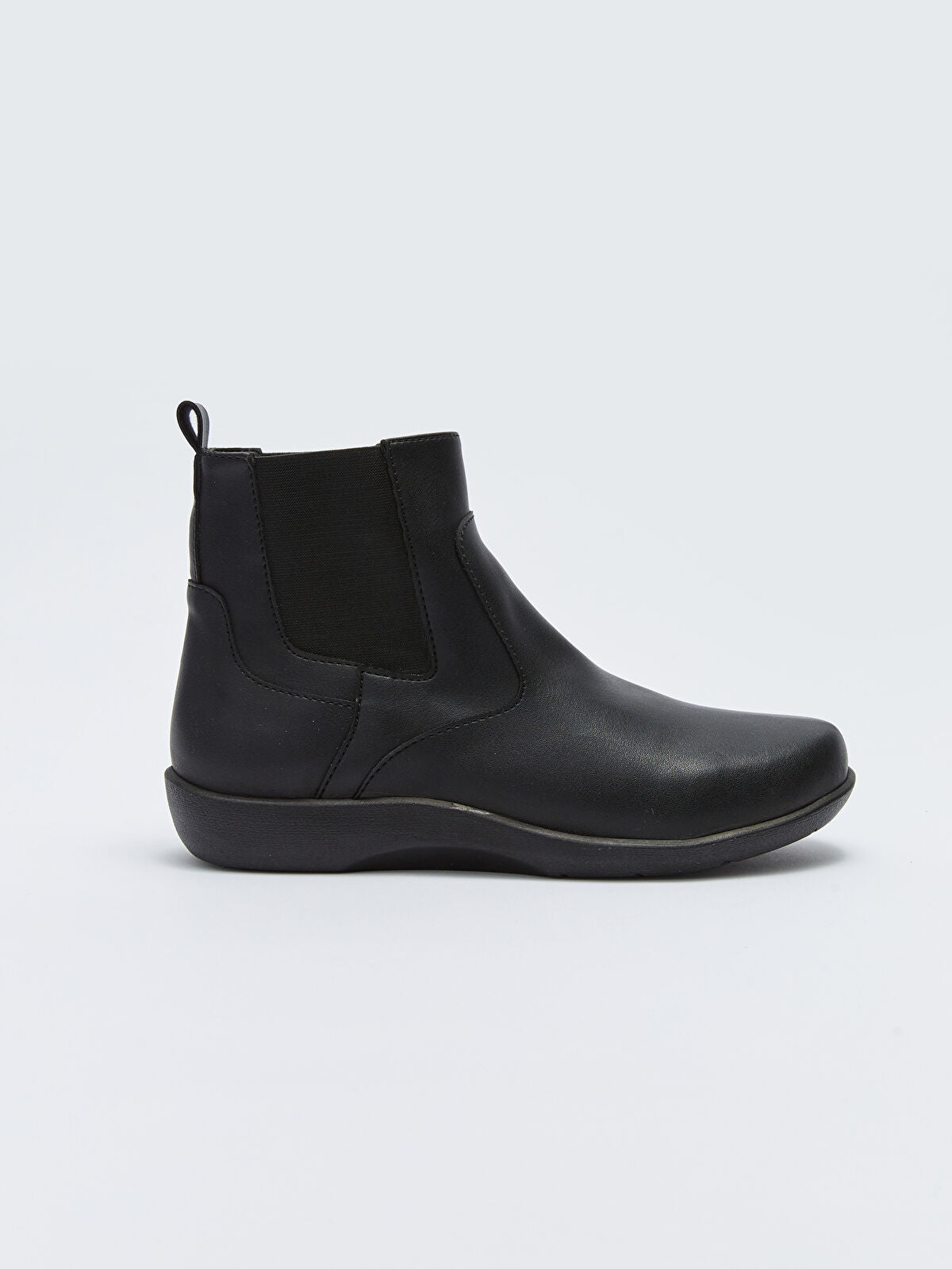 Leather-Look Ankle Woman Boot