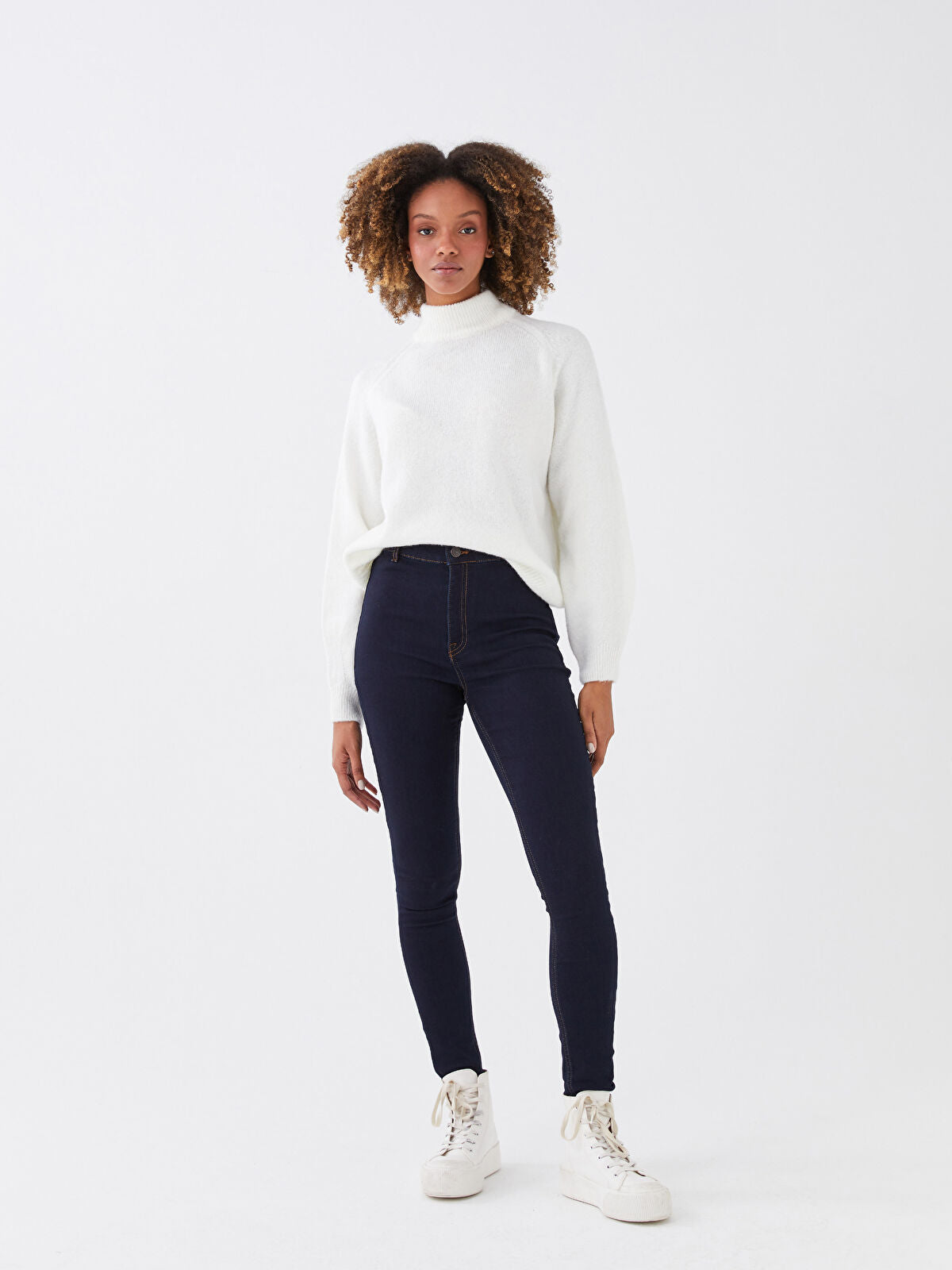 High Waist Jupiter Super Skinny Fit Lining Women's Jeans Pants