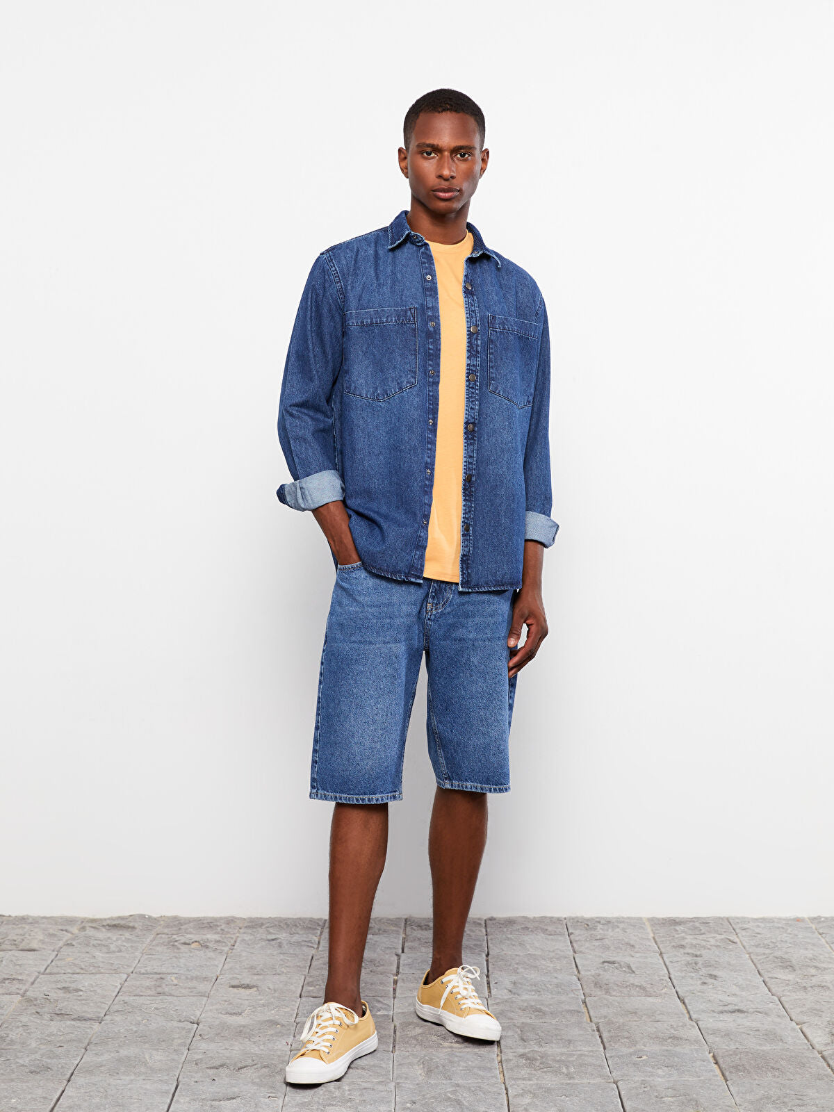 LCW Standard Fit Men's Indigo Jean Waistcoat