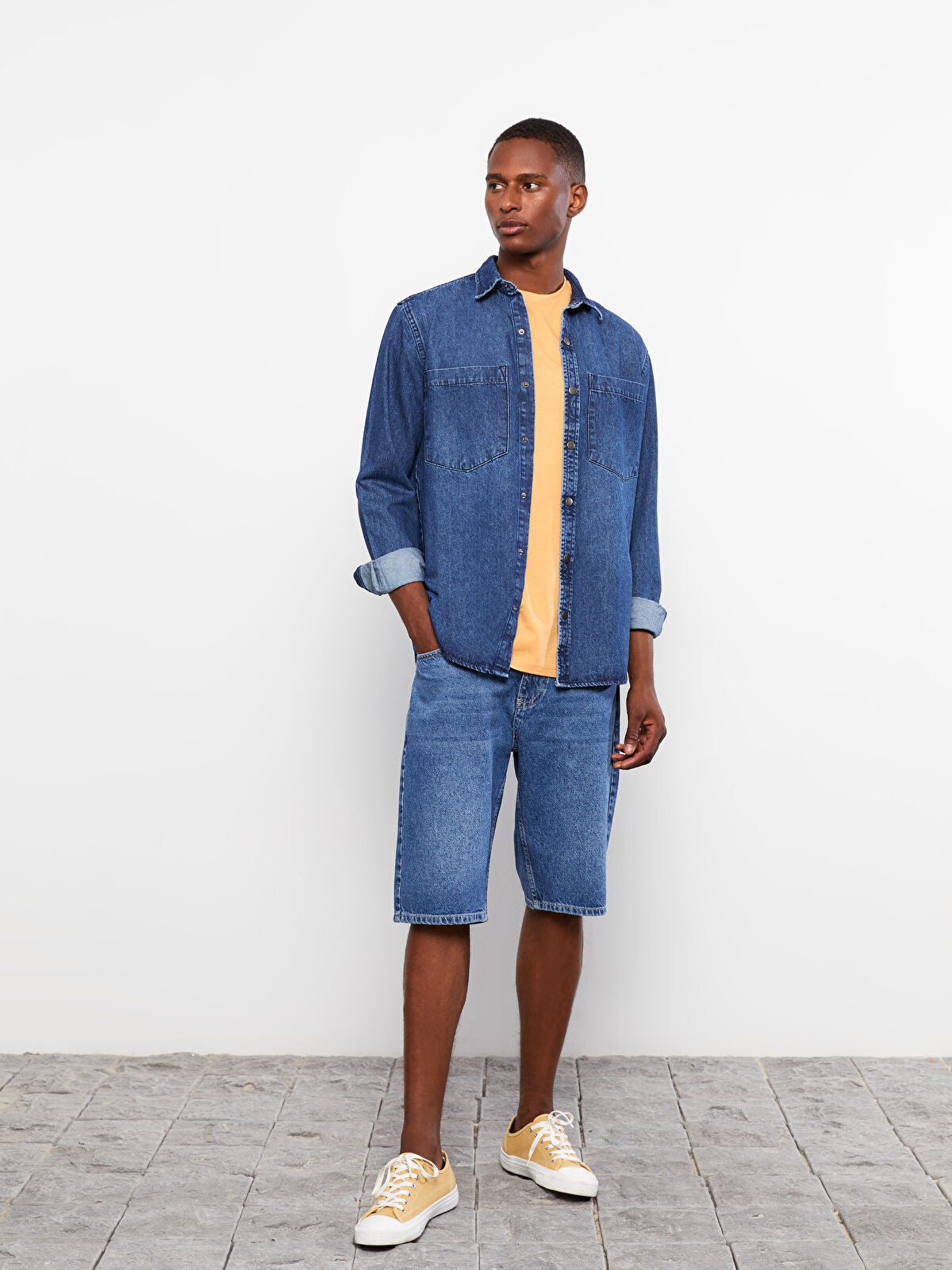 LCW Standard Fit Men's Indigo Jean Waistcoat