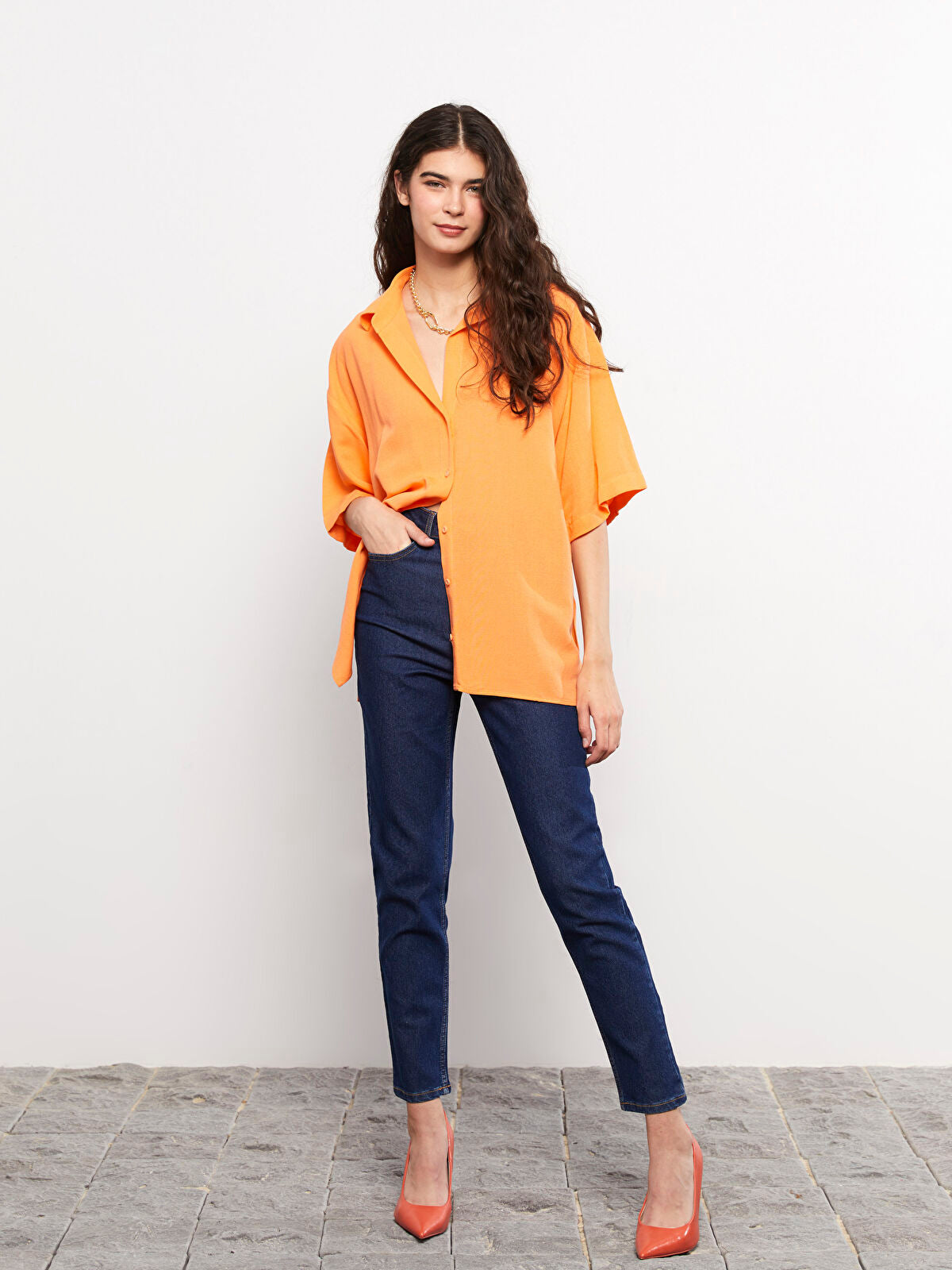 High Waist Mom Fit Straight Pocket Women Rodeo Jean Pants
