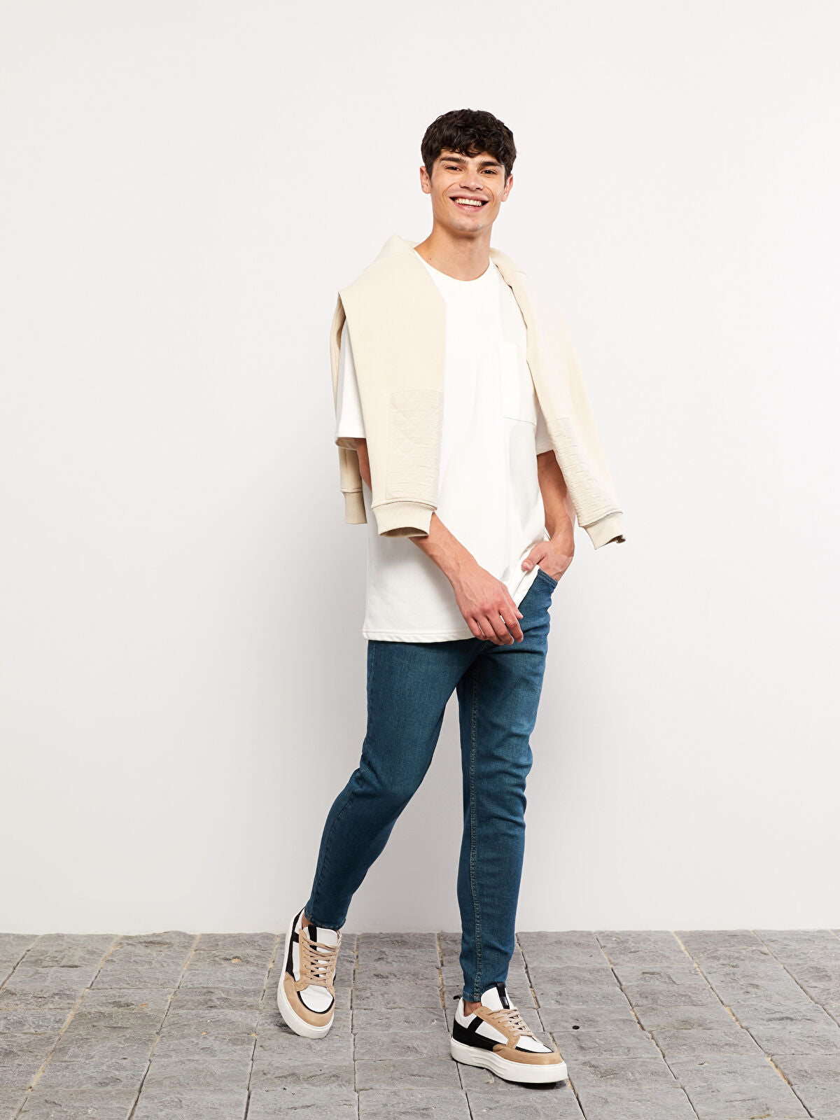 730 Mandarin Collar Men's Jeans Pants