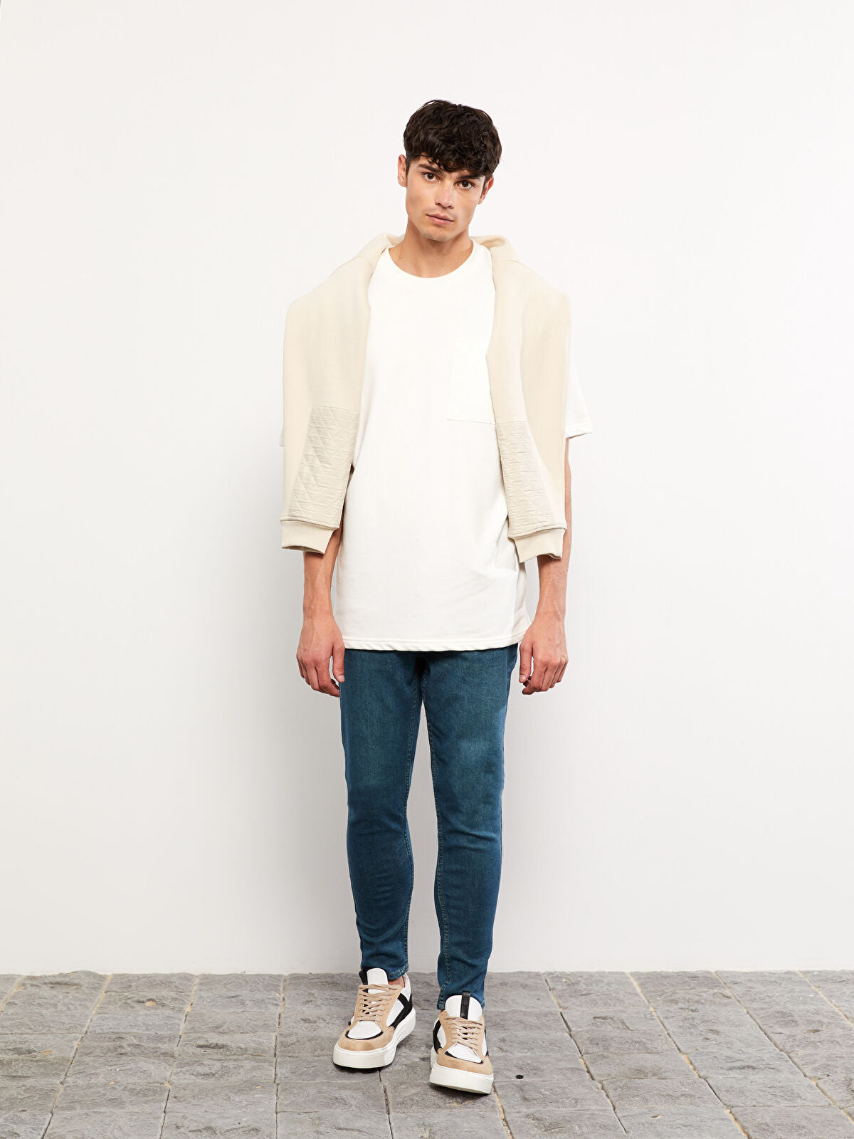 730 Mandarin Collar Men's Jeans Pants