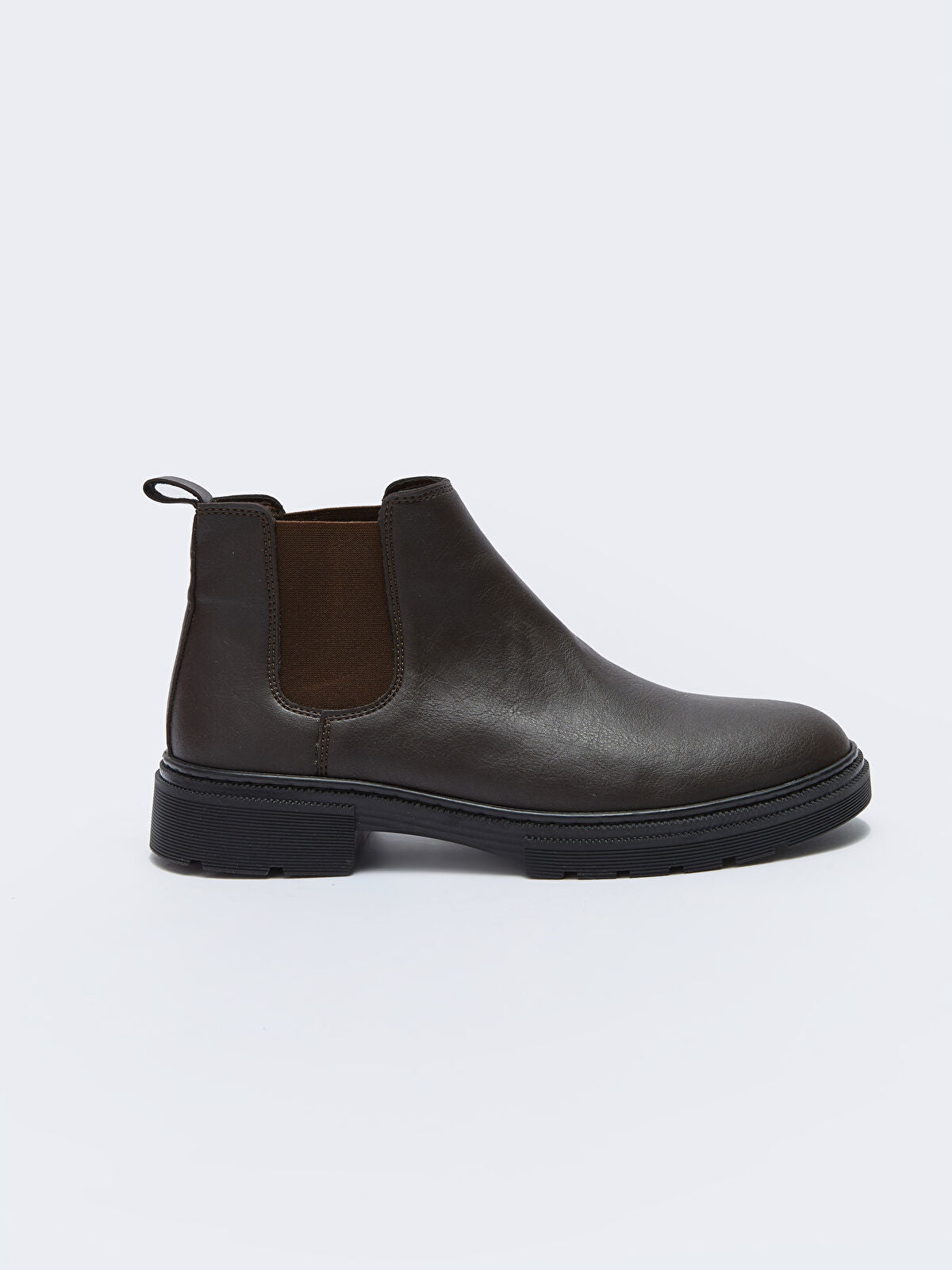 Leather-Look Sides Rubber Sole Men's Boot
