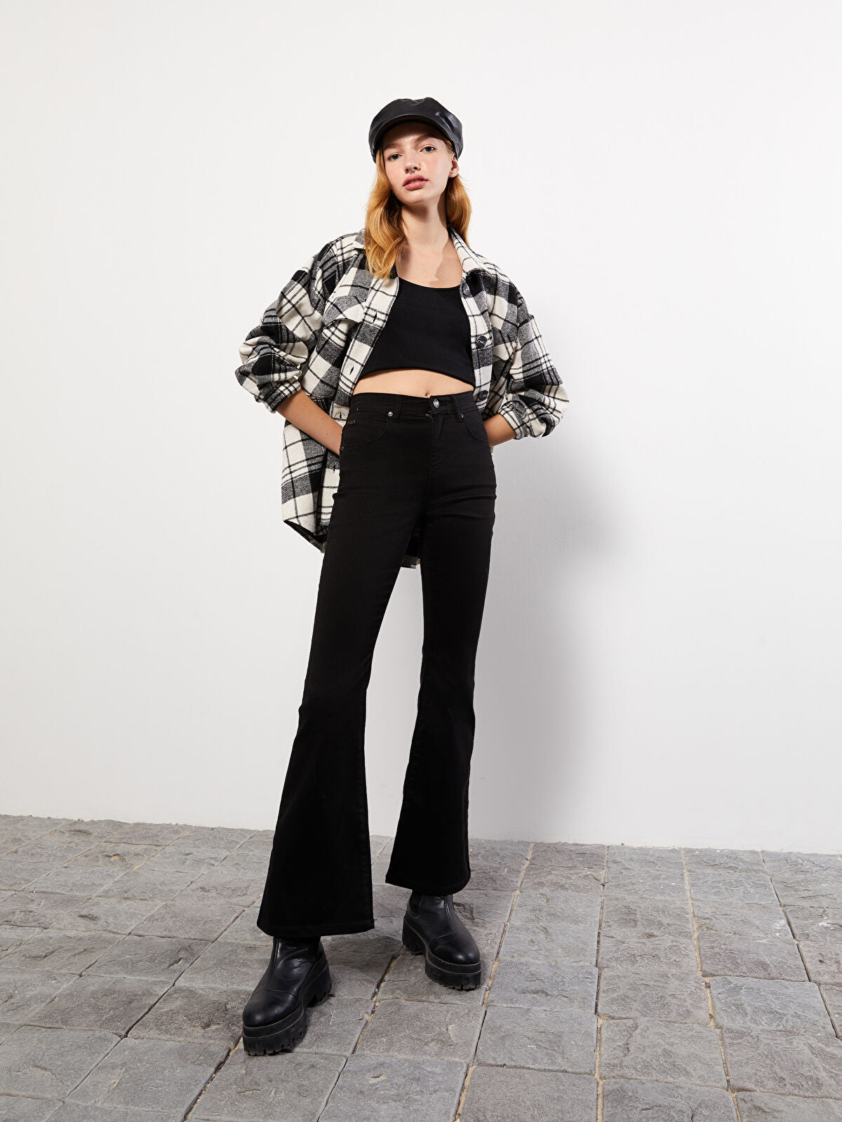 High Waist Mars Flare Women's Jeans Pants