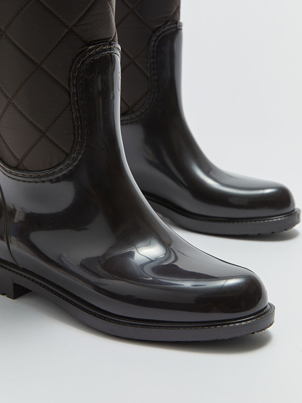 Leather-Look Women's Knee-High Rain Boot