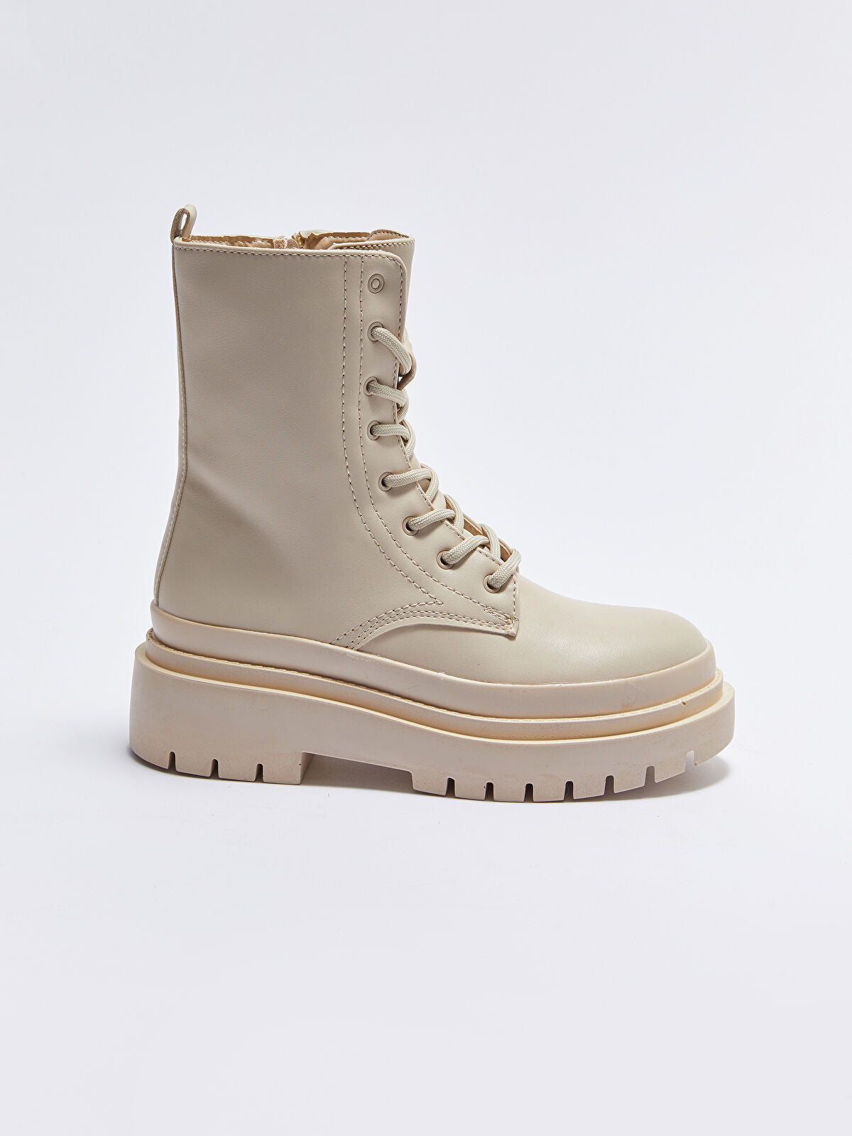 Leather-Look Ankle Women's Heeled Boot