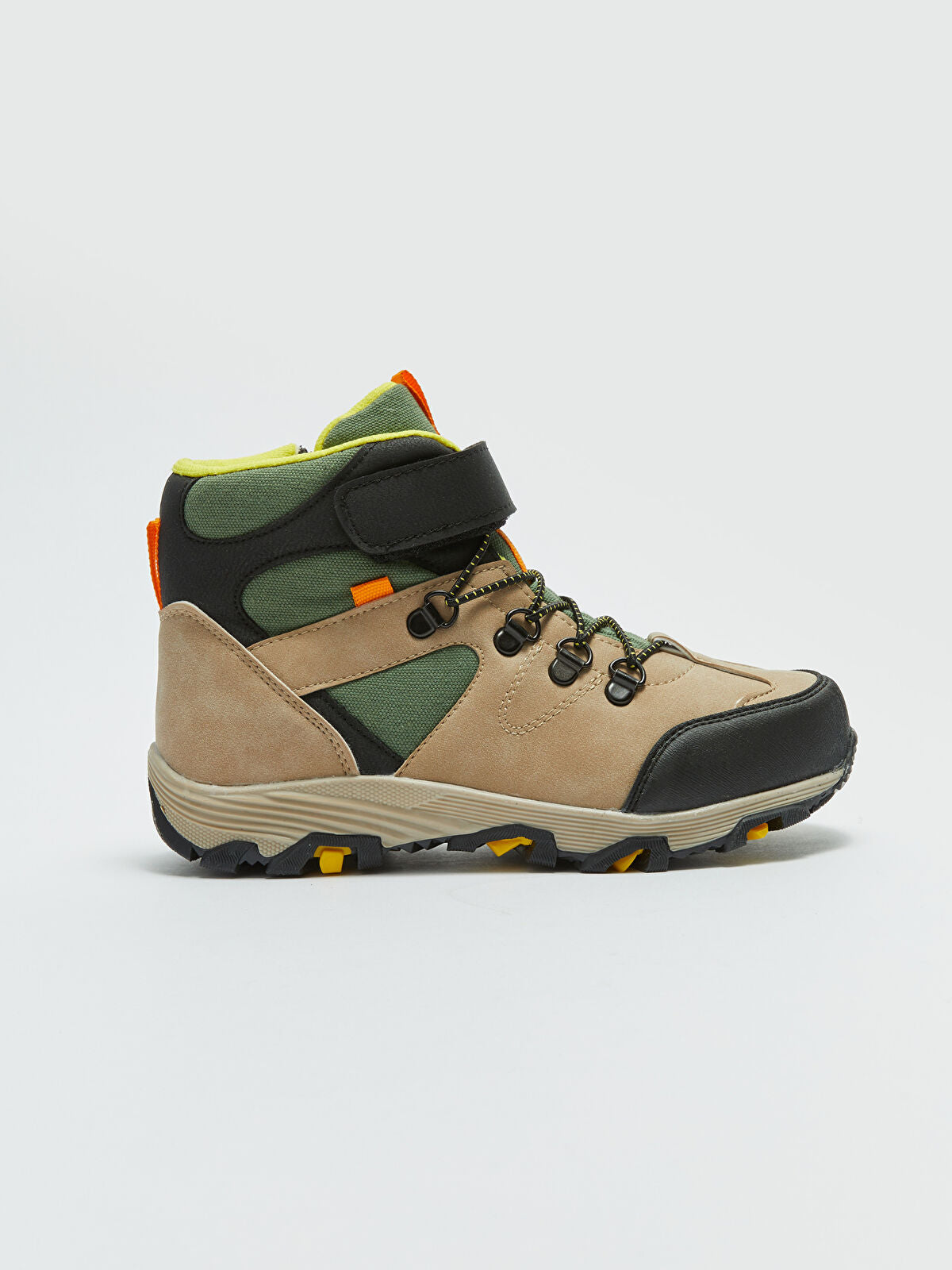 Striped and Buckle Multi-Color Block Boys' Trekking Boot