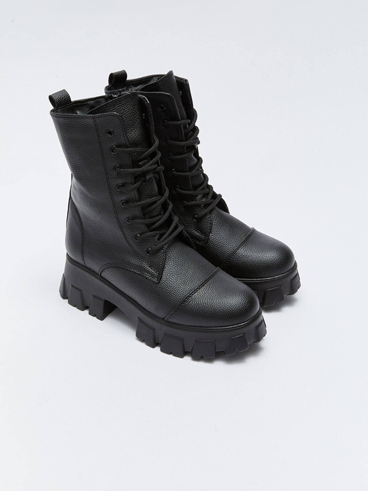 Leather-Look Ankle Women's Winter Boot